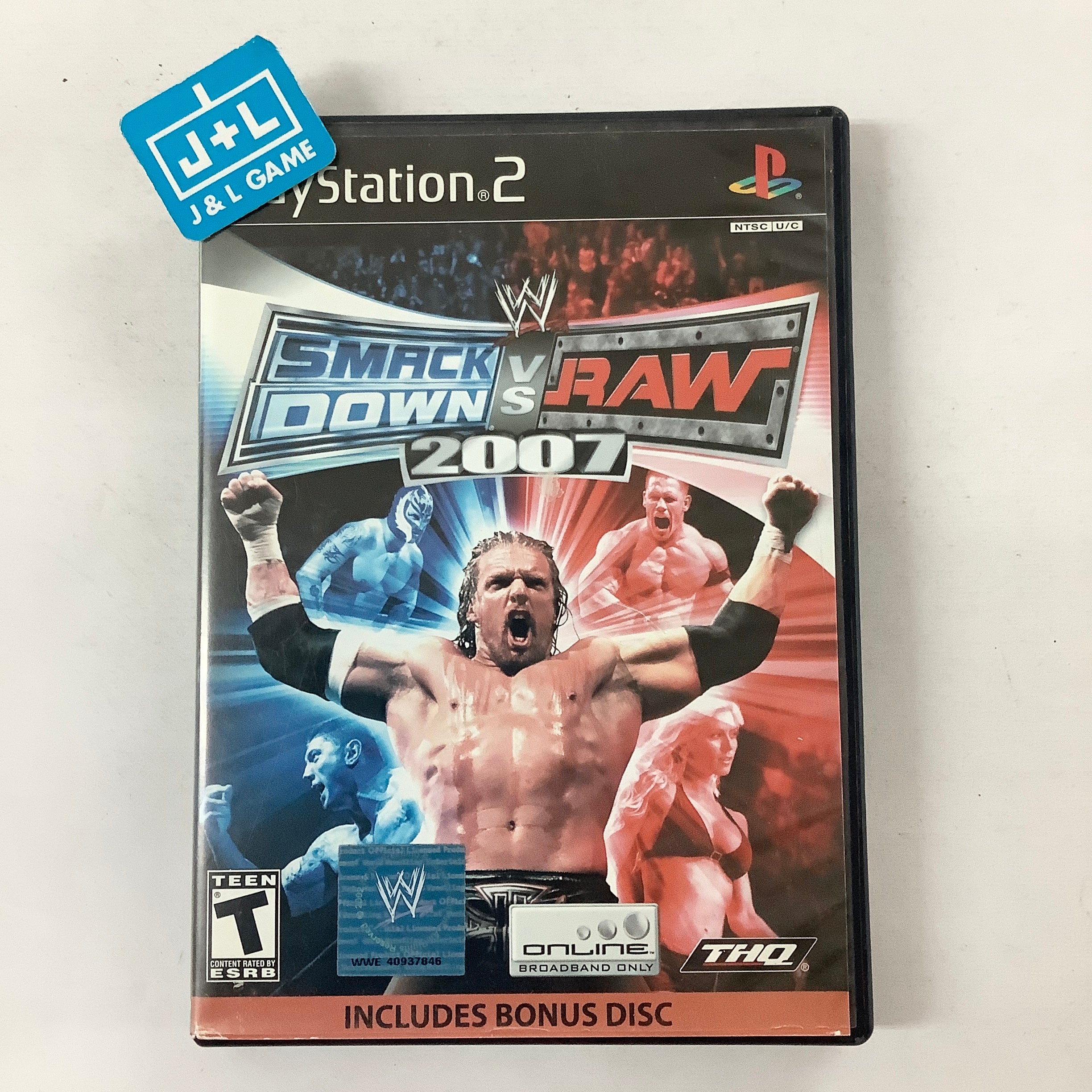 WWE SmackDown vs. Raw 2007 With Bonus Disc - (PS2) PlayStation 2 [Pre-Owned] Video Games THQ   