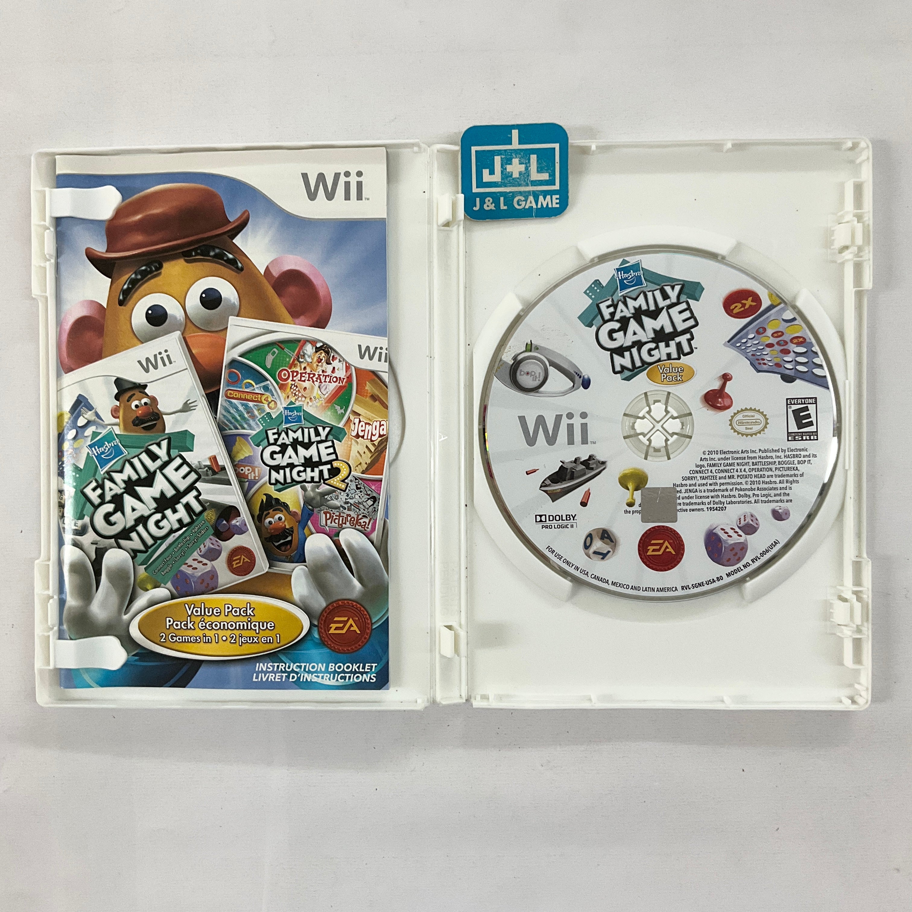 Hasbro Family Game Night 1 and 2 Value Pack - Nintendo Wii [Pre-Owned] Video Games Electronic Arts   