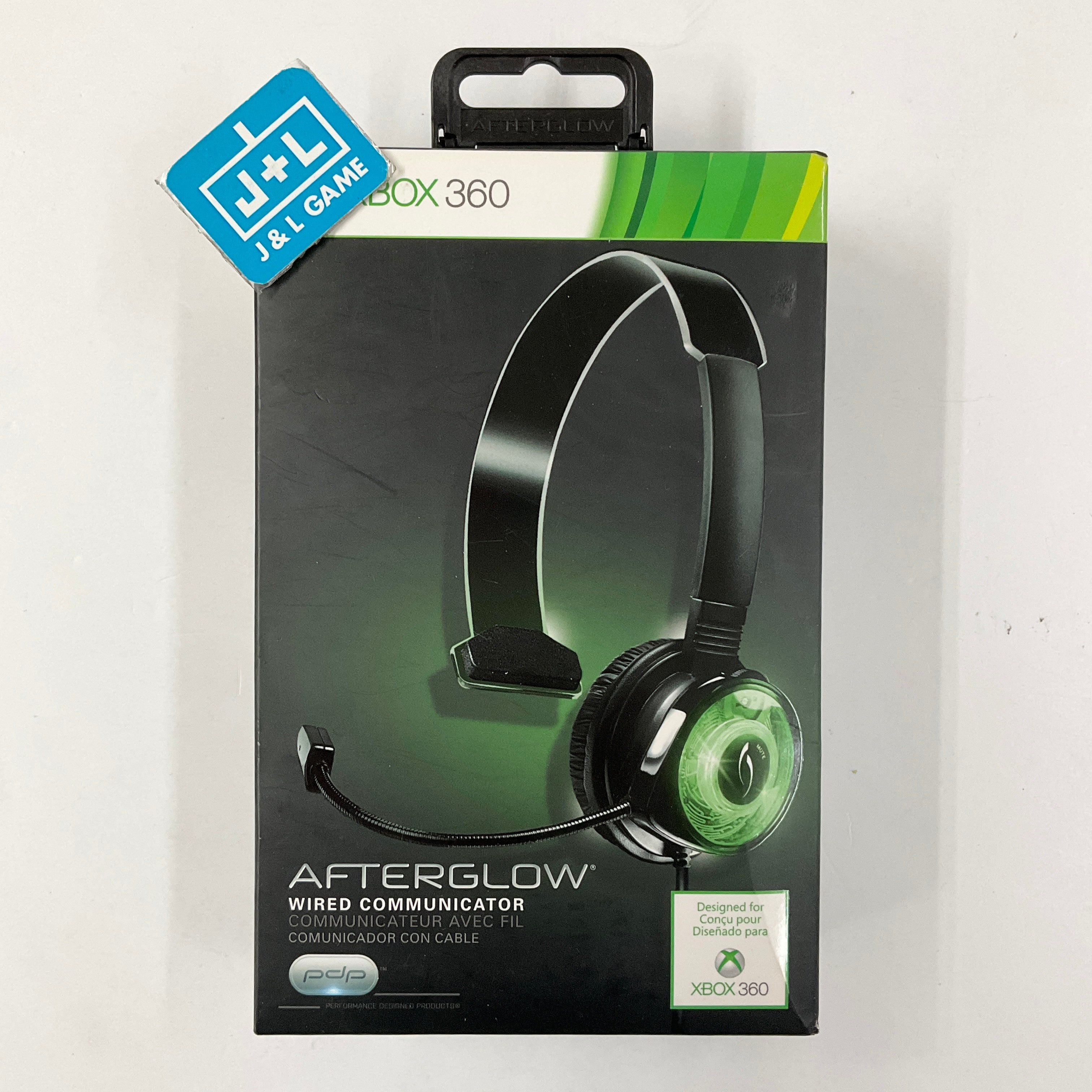 PDP Xbox 360 Afterglow Wired Communicator (Green) - Xbox 360 Electronics PDP   