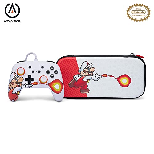 PowerA Enhanced Wired Controller and Slim Case (Mario Fireball) - (NSW) Nintendo Switch Accessories PowerA   