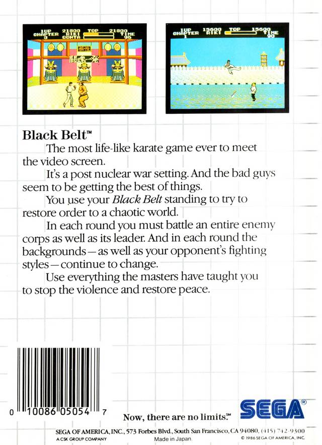 Black Belt - (SMS) SEGA Master System [Pre-Owned] Video Games Sega   