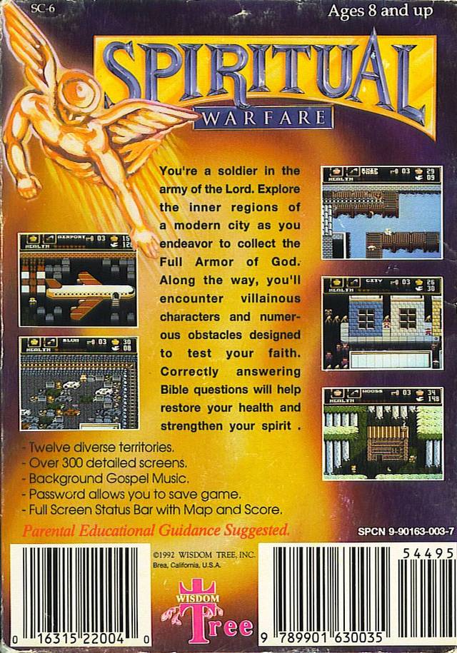 Spiritual Warfare - (NES) Nintendo Entertainment System [Pre-Owned] Video Games Wisdom Tree   