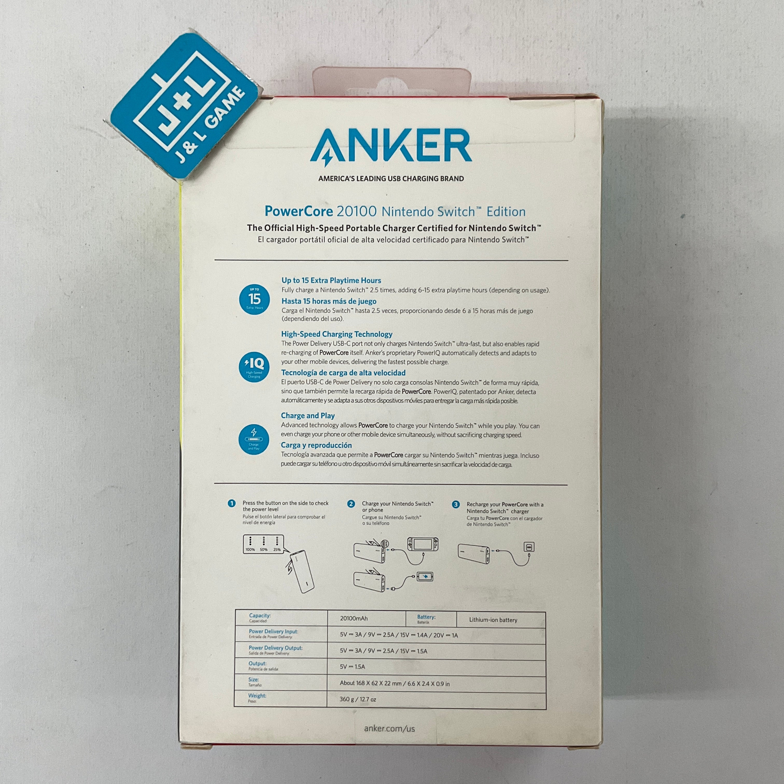 Anker PowerCore 20100 (Nintendo Switch Edition) - (NSW) Nintendo Switch Accessories Anker