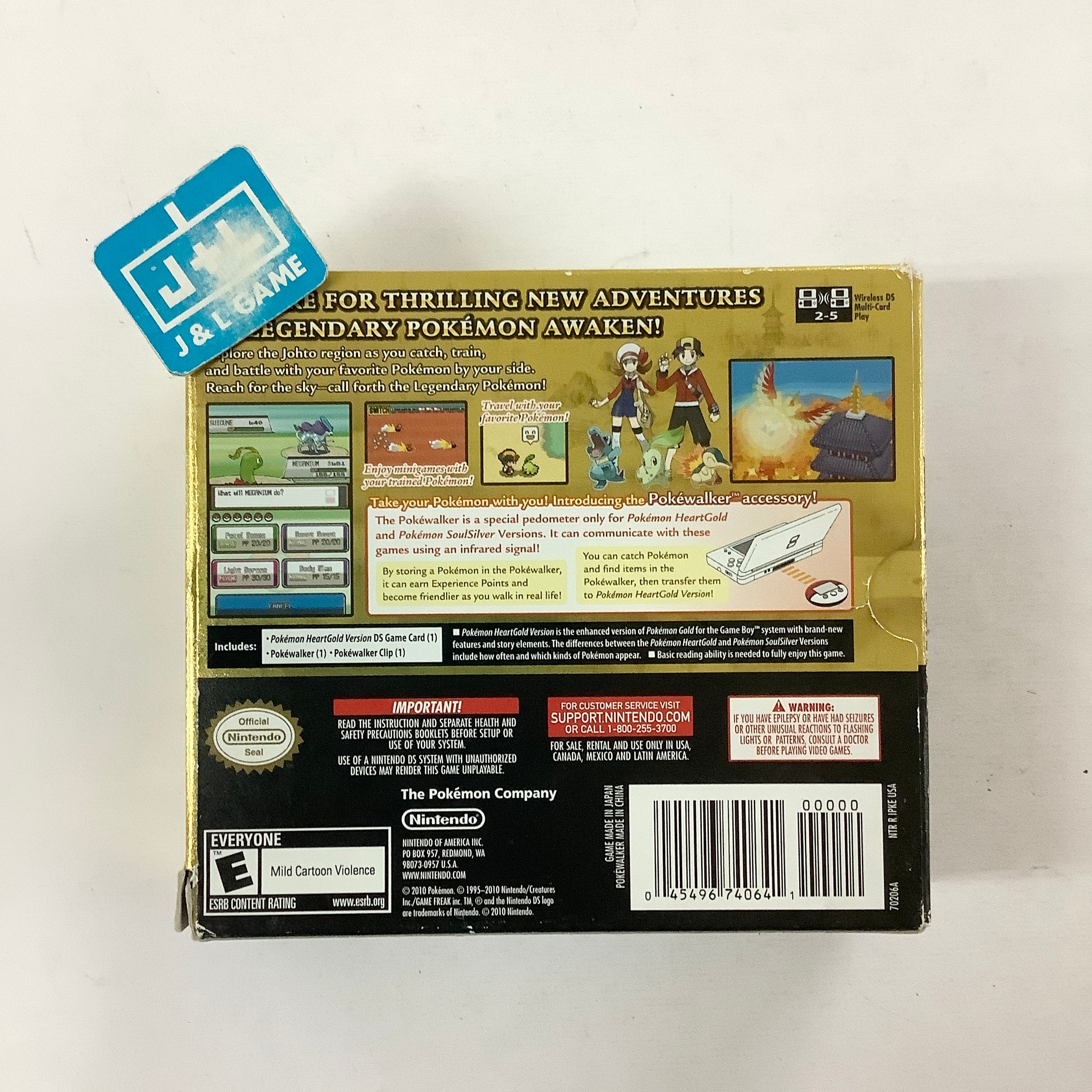 Pokemon HeartGold Version for Nintendo selling DS with Pokewalker