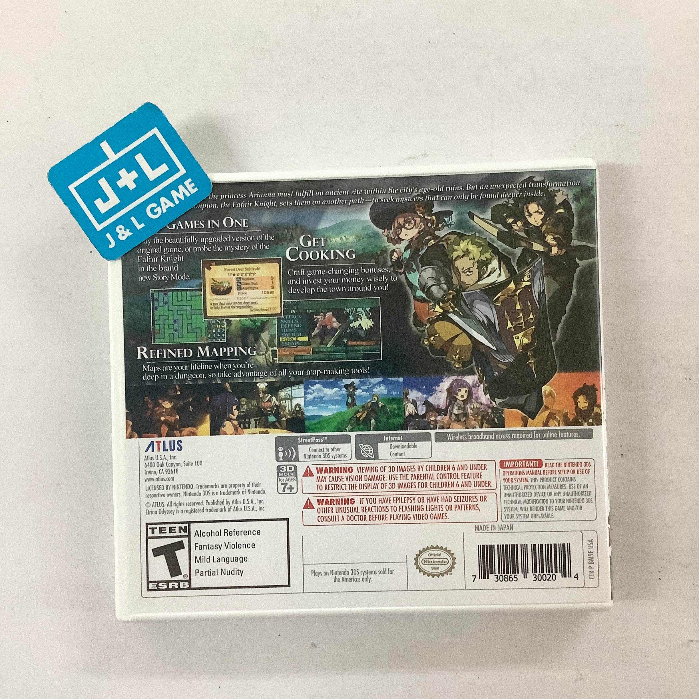 Etrian Odyssey 2 Untold: The Fafnir Knight - Nintendo 3DS [Pre-Owned] Video Games Atlus   