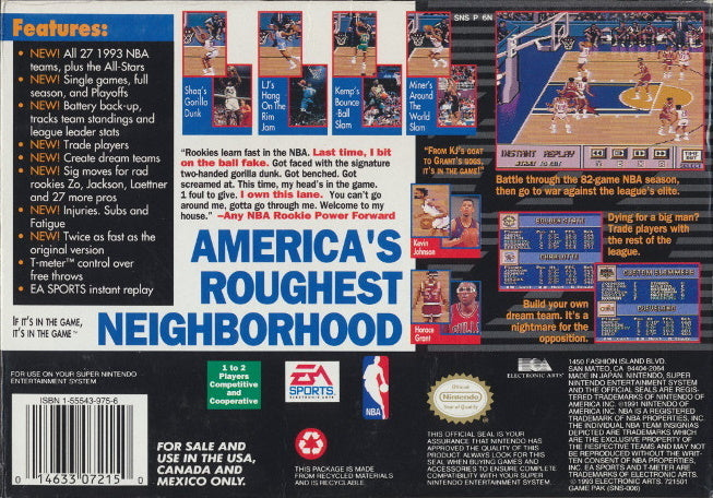 NBA Showdown - (SNES) Super Nintendo [Pre-Owned] Video Games EA Sports   