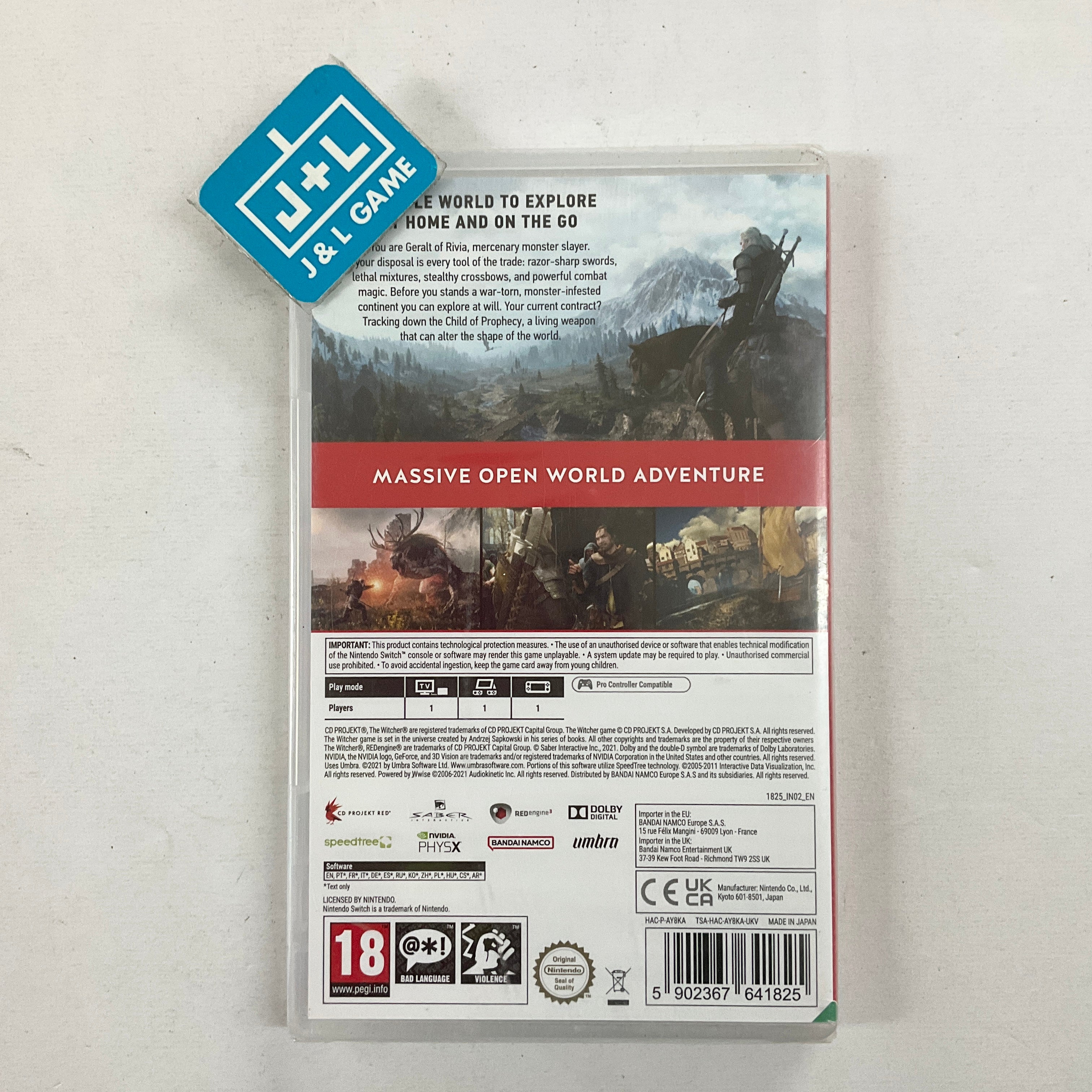 The Witcher III: Wild Hunt - (NSW) Nintendo Switch (European Import) Video Games BANDAI NAMCO Entertainment   