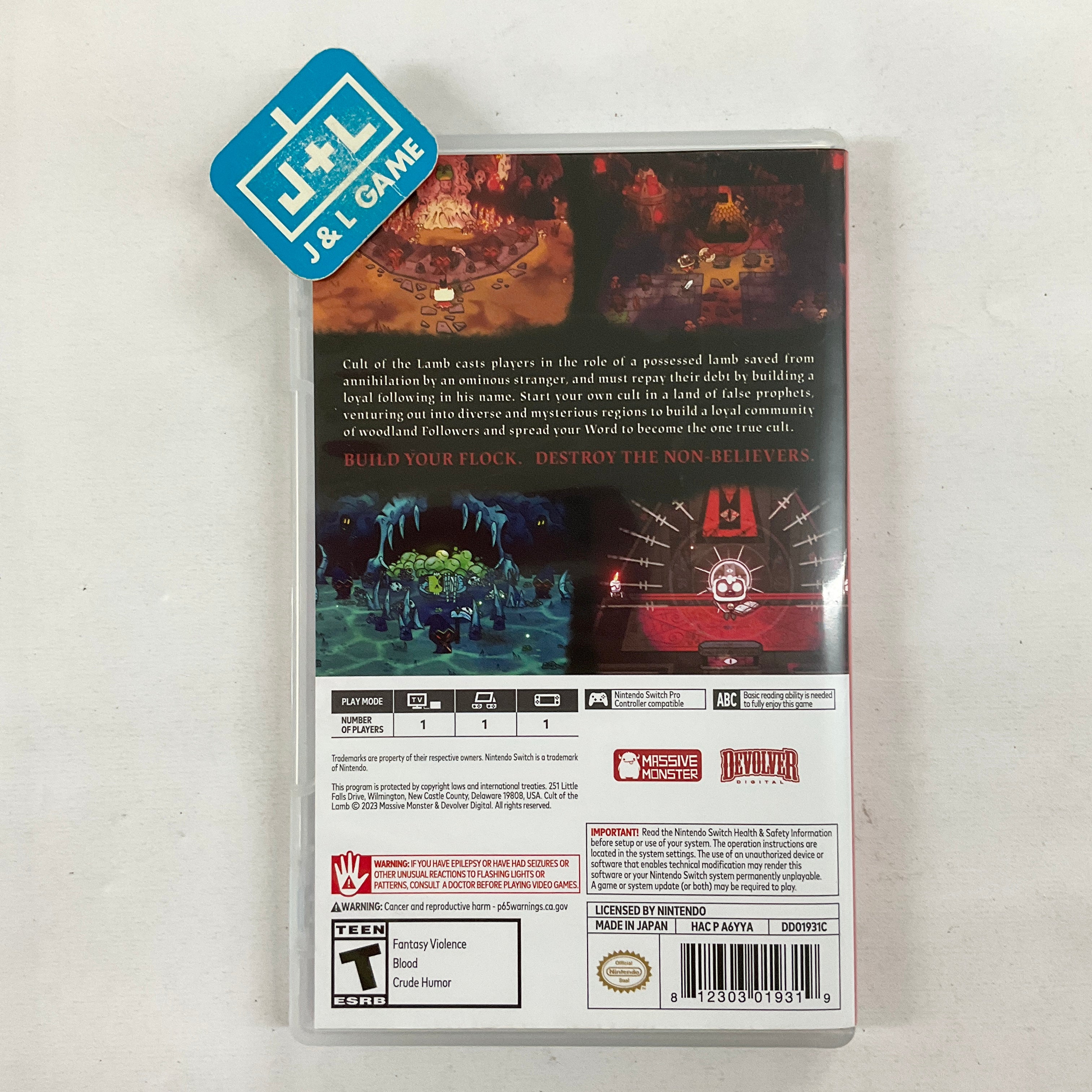 Cult of the Lamb - (NSW) Nintendo Switch [Pre-Owned] Video Games Devolver Digital   