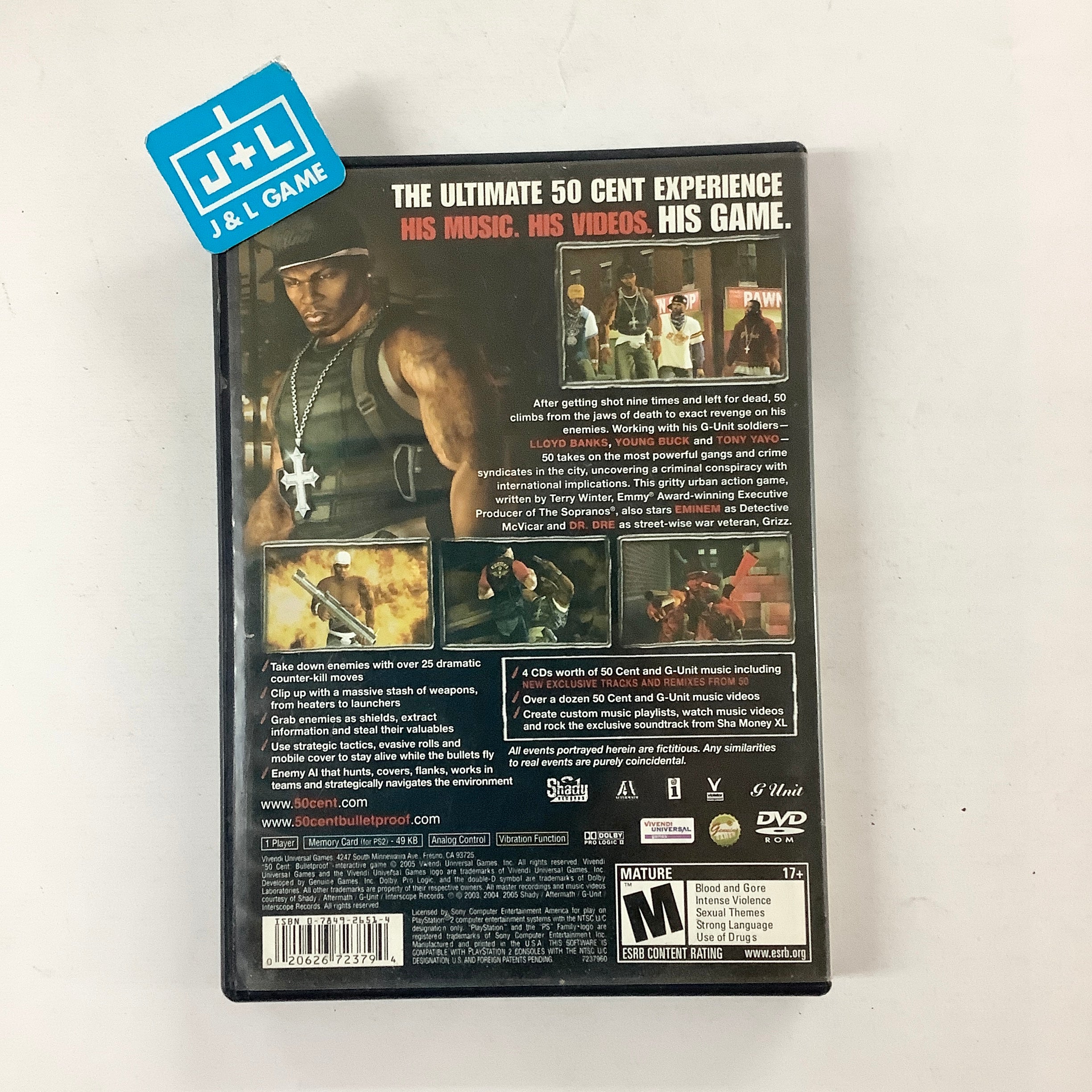 50 Cent: Bulletproof - (PS2) PlayStation 2 [Pre-Owned] Video Games Vivendi Universal