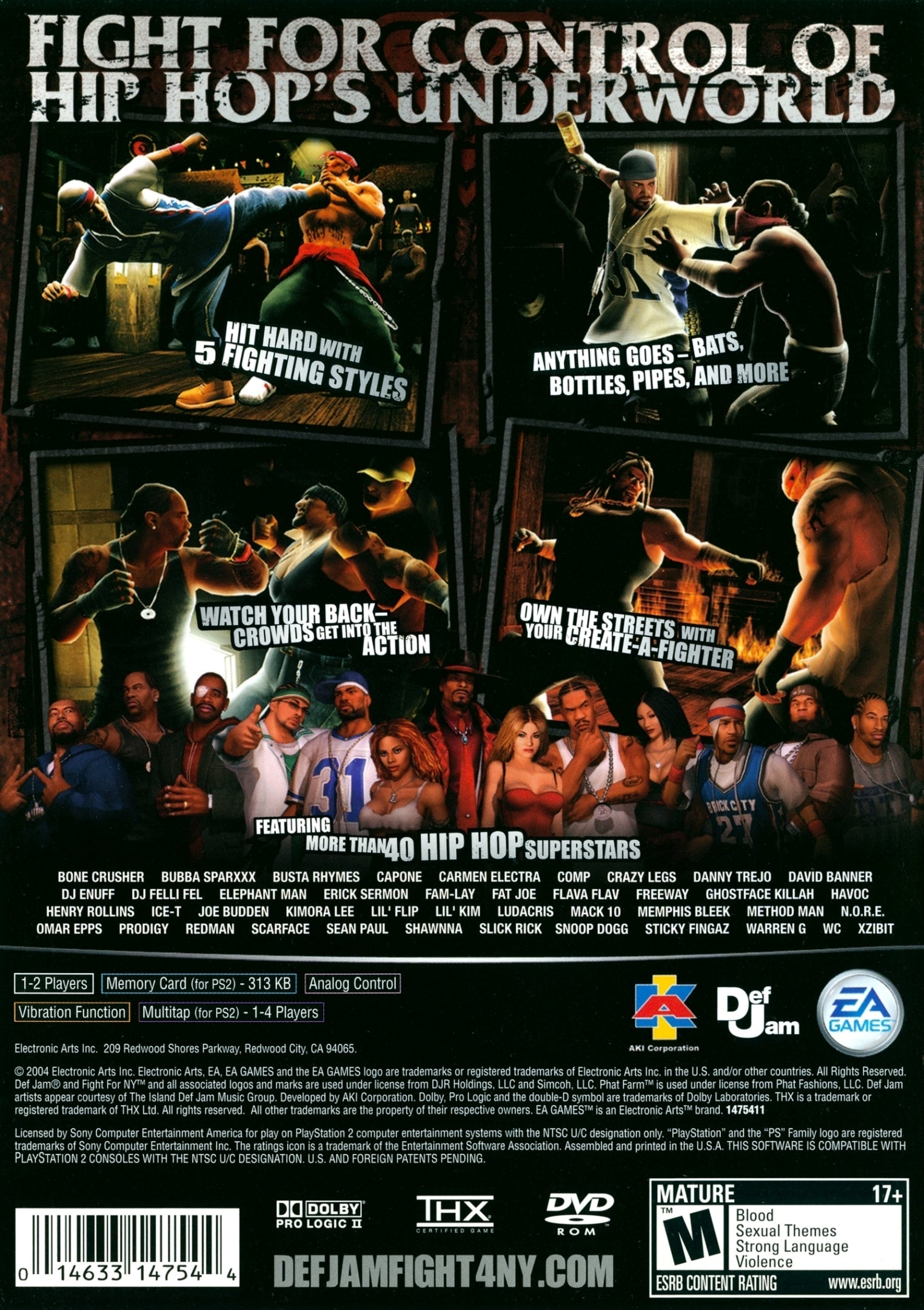 Def Jam: Fight for purchases NY on Playstation 2 PS2