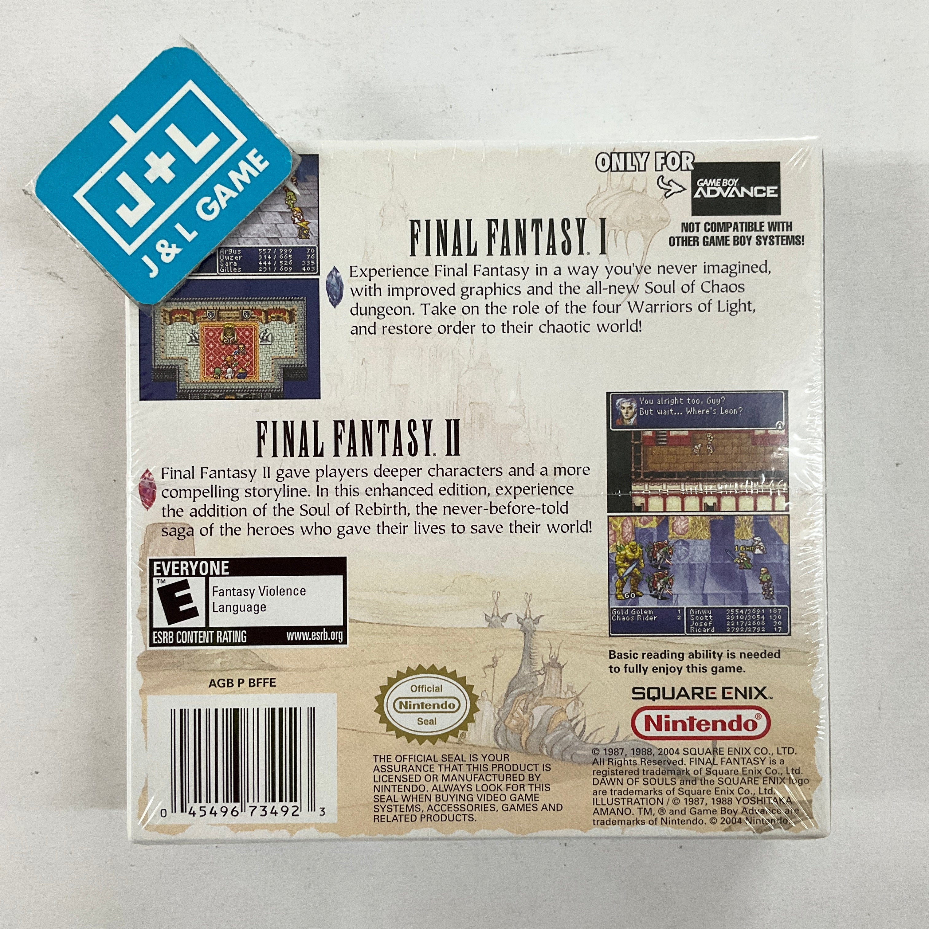 Final Fantasy I & II: Dawn of Souls - (GBA) Game Boy Advance Video Games Nintendo   