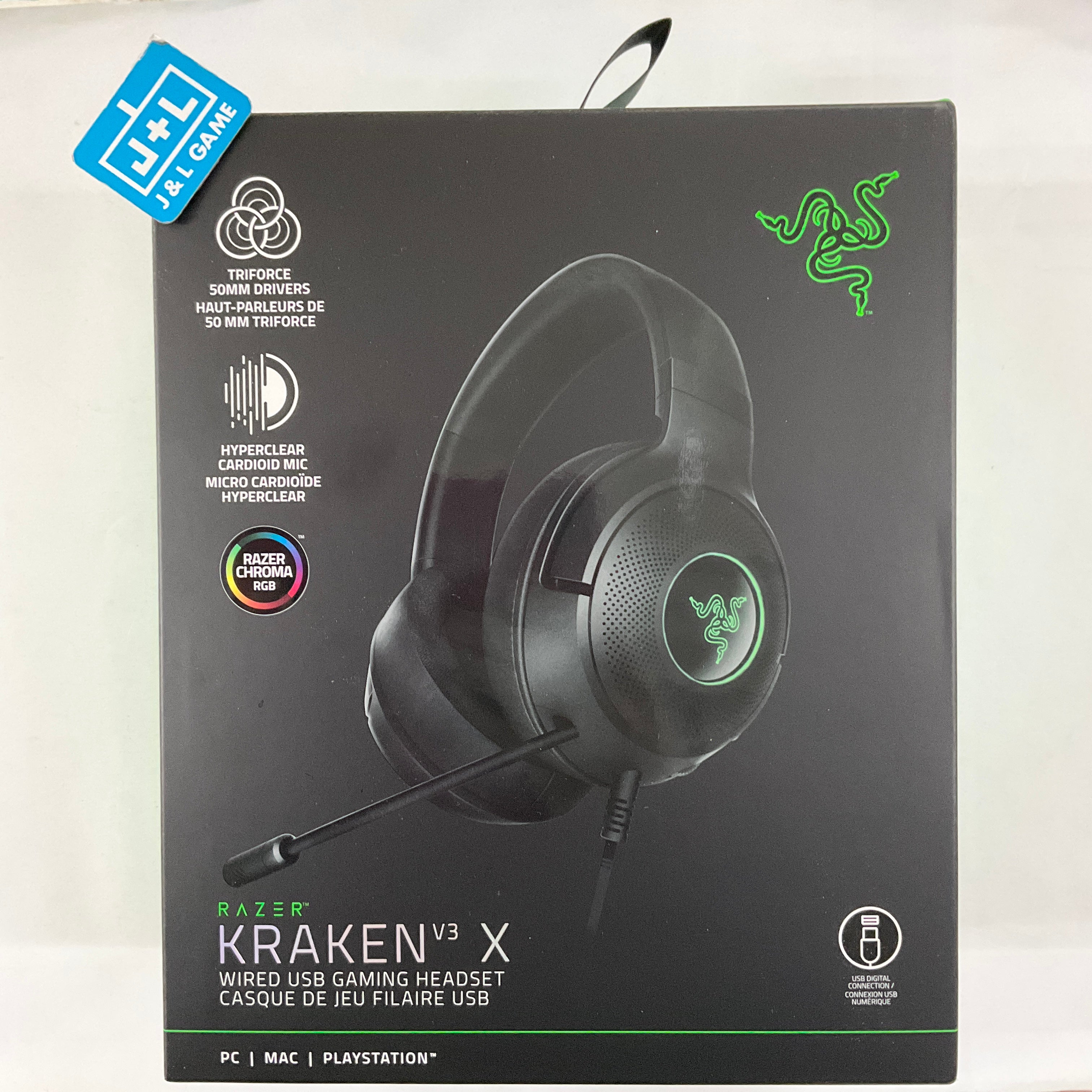 Razer Kraken V3 X Wired USB Gaming Headset - (PS5) PlayStation 5 ACCESSORIES Razer