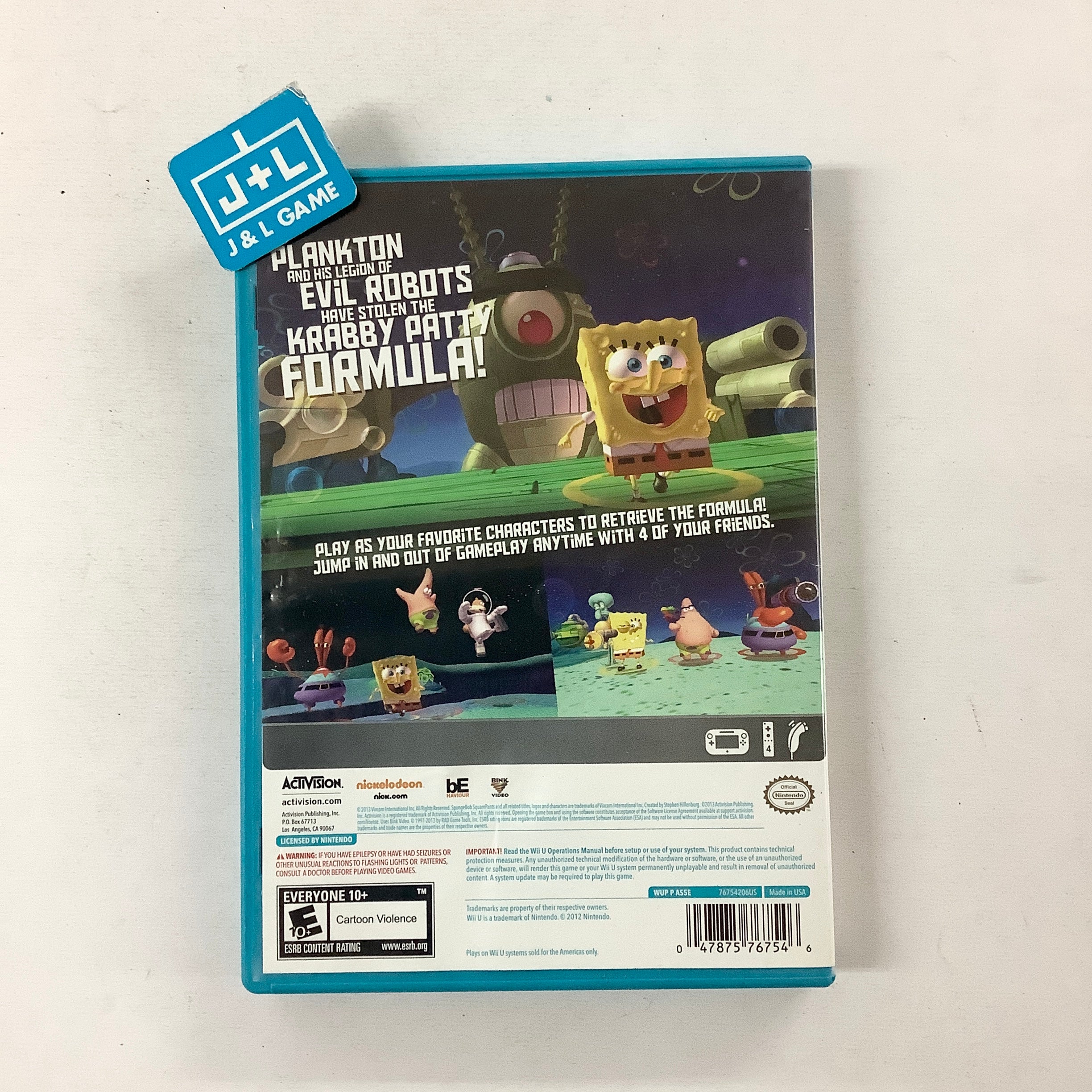 SpongeBob SquarePants: Plankton's Robotic Revenge - Nintendo Wii U [Pre-Owned] Video Games ACTIVISION