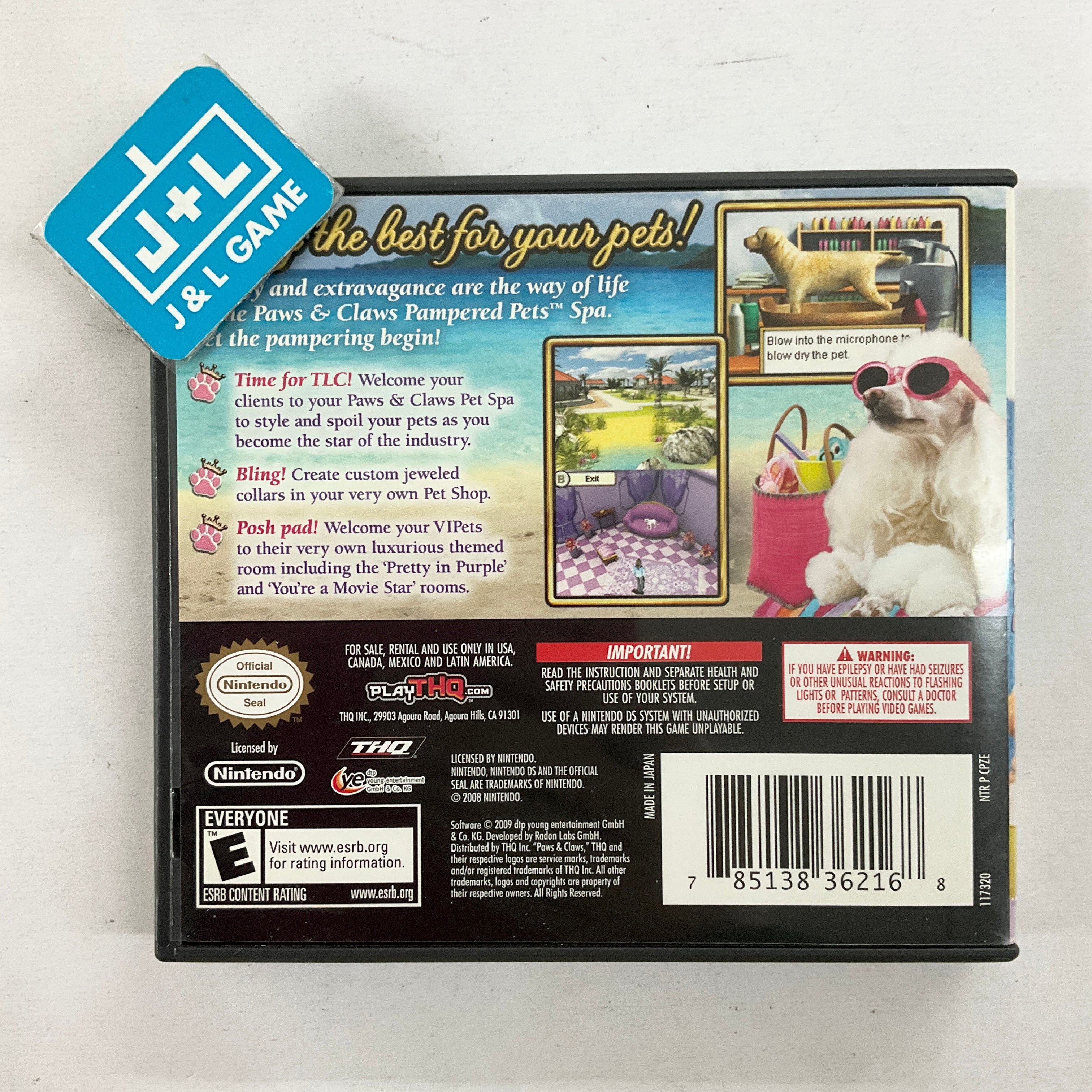 Paws & Claws: Pampered Pets - (NDS) Nintendo DS [Pre-Owned] Video Games THQ   