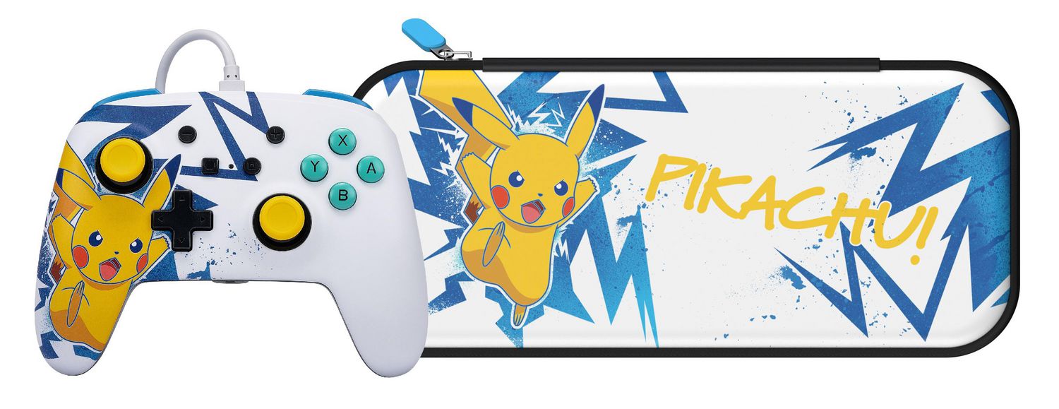 PowerA Enhanced Wired Controller and Slim Case (Pikachu) - (NSW) Nintendo Switch Accessories PowerA   