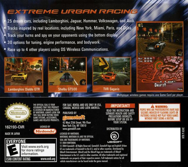 Asphalt: Urban GT - (NDS) Nintendo DS [Pre-Owned] Video Games Gameloft   