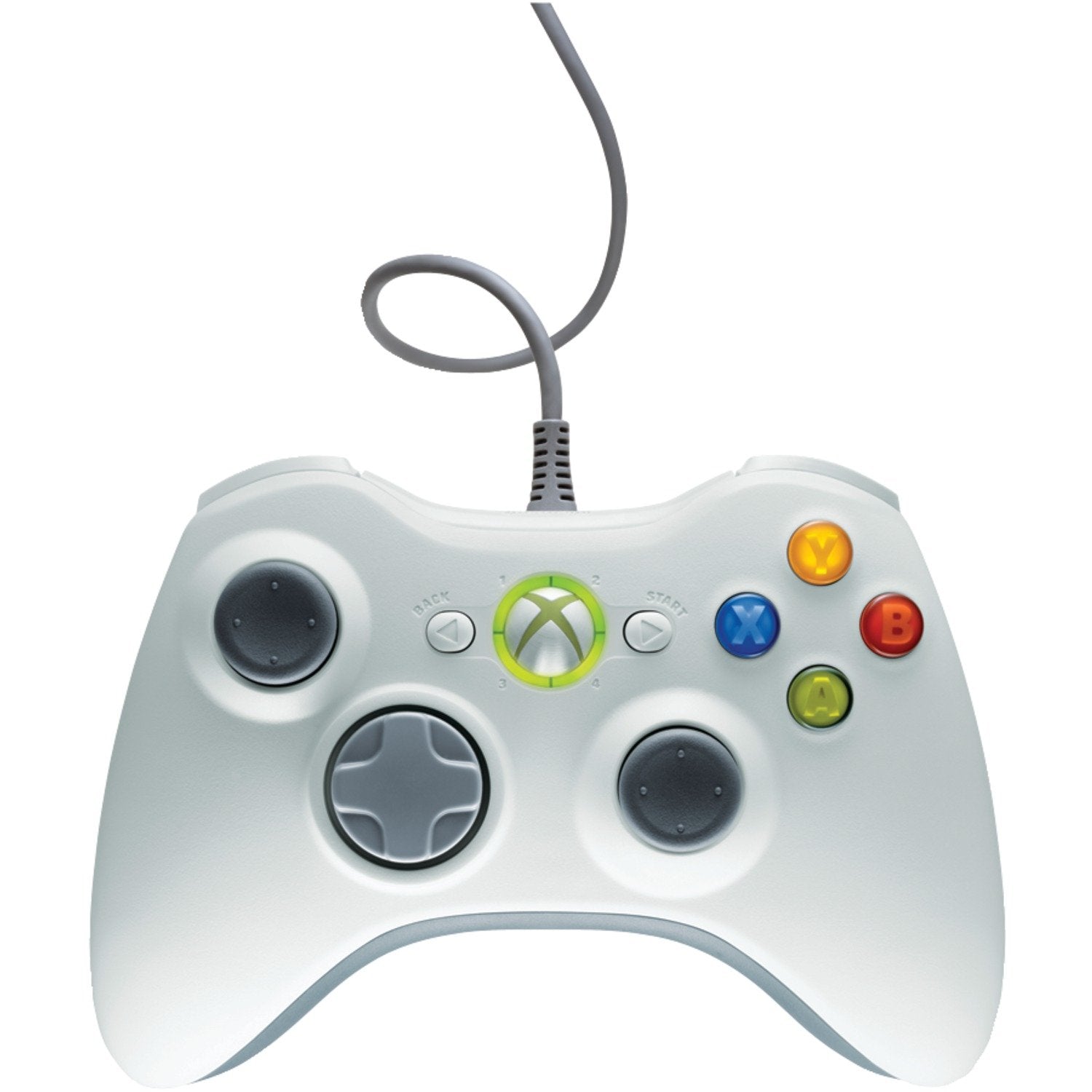 Microsoft Xbox 360 Wired Controller (White) - Xbox 360 [Pre-Owned] Accessories Microsoft   