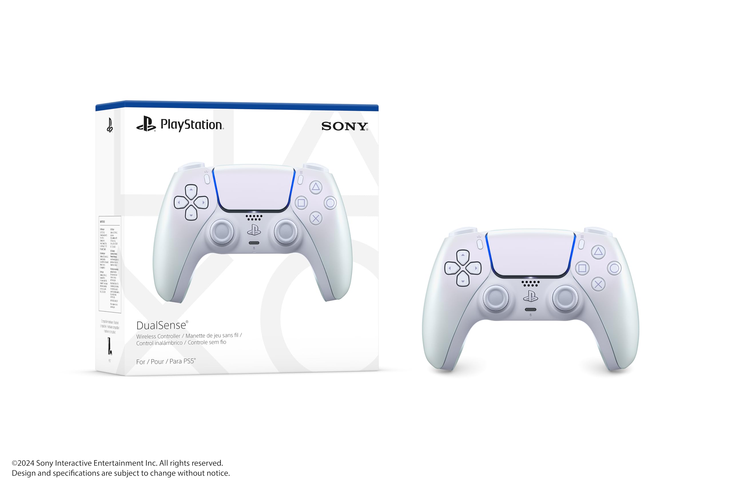 SONY PlayStation 5 DualSense Wireless Controller (Chroma Pearl) - (PS5) PlayStation 5 Accessories PlayStation   