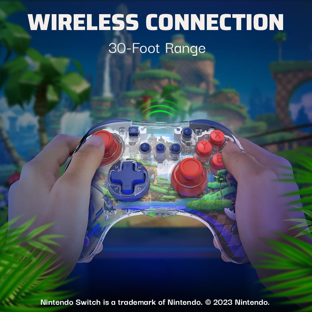 PDP REALMz™ Wireless Nintendo Switch Controller (Sonic Green Hill Zone) - (NSW) Nintendo Switch Accessories PDP   