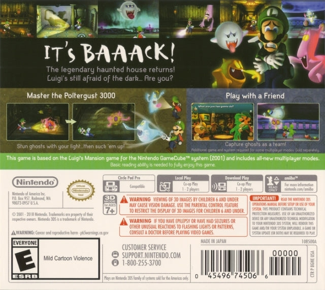 Luigi's Mansion, Nintendo, Nintendo 3DS, 045496745066 