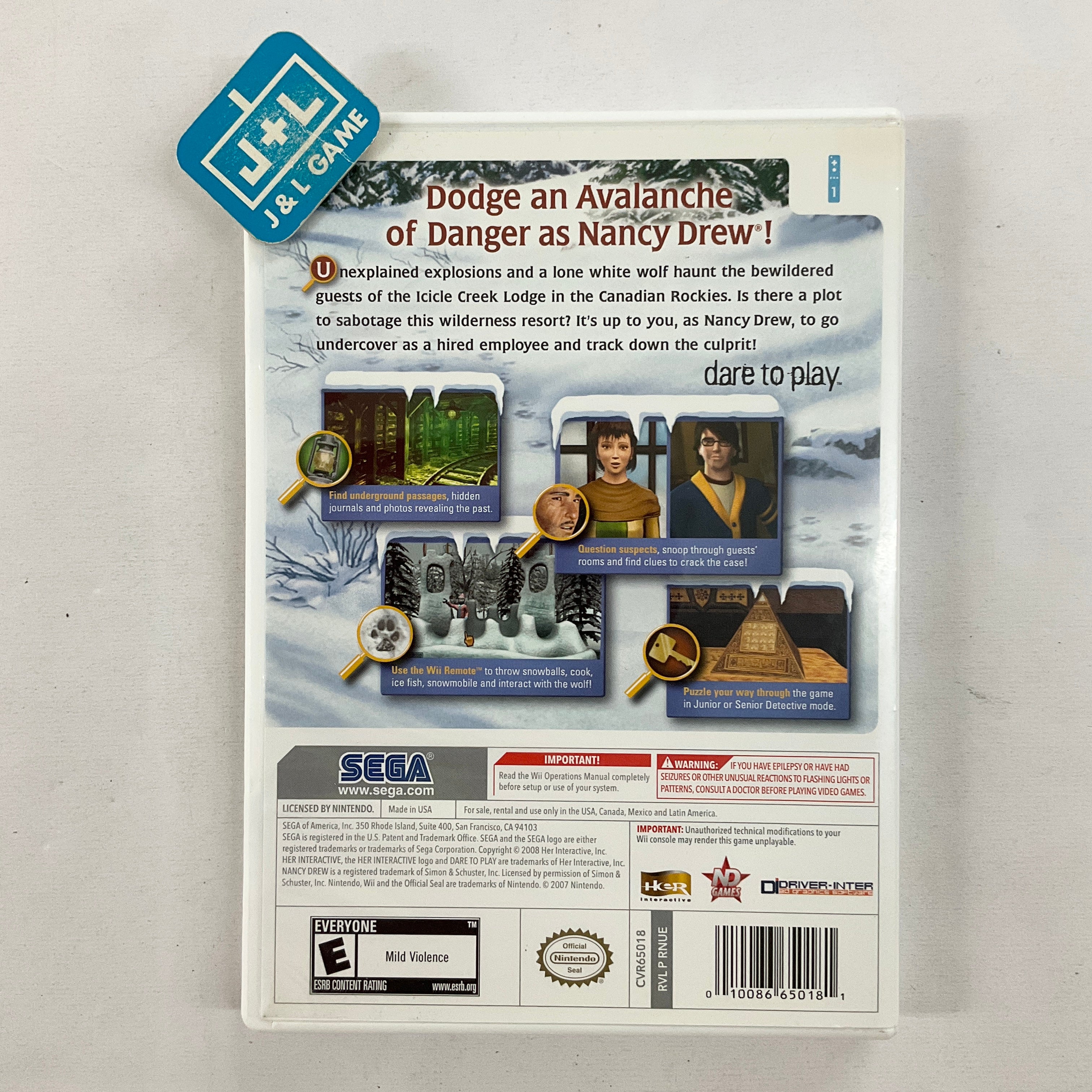 Nancy Drew: The White Wolf of Icicle Creek - Nintendo Wii [Pre-Owned] Video Games Sega   