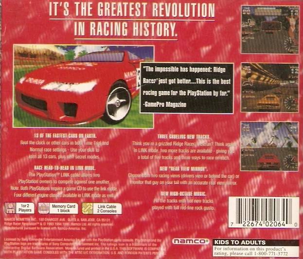 Ridge Racer Revolution - (PS1) PlayStation [Pre-Owned] Video Games BANDAI NAMCO Entertainment   