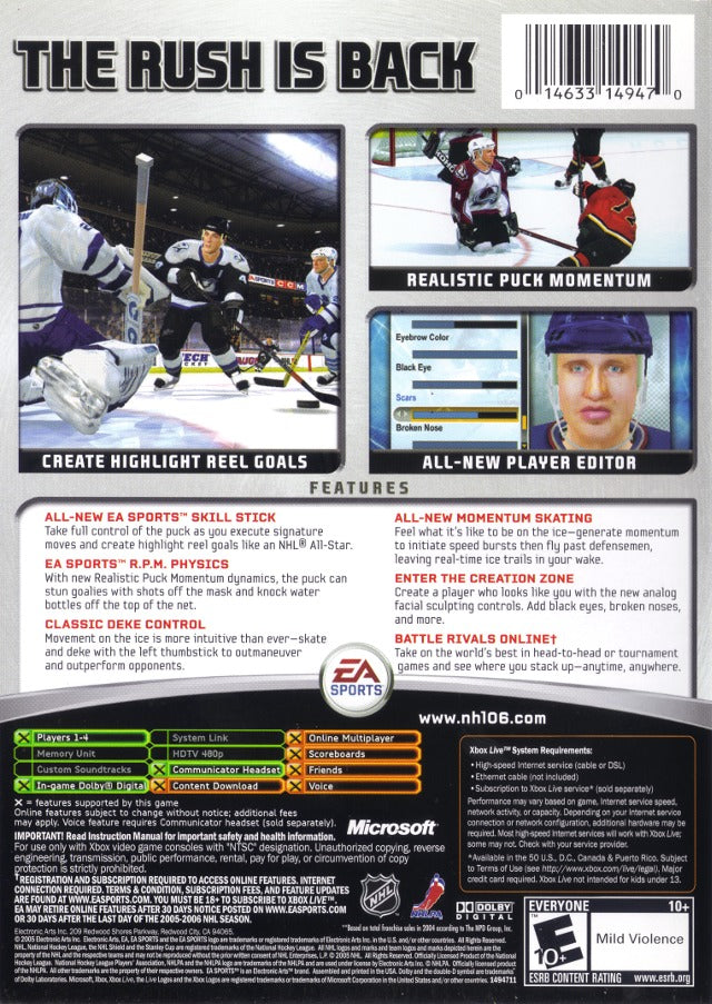 nhl 06 xbox 360