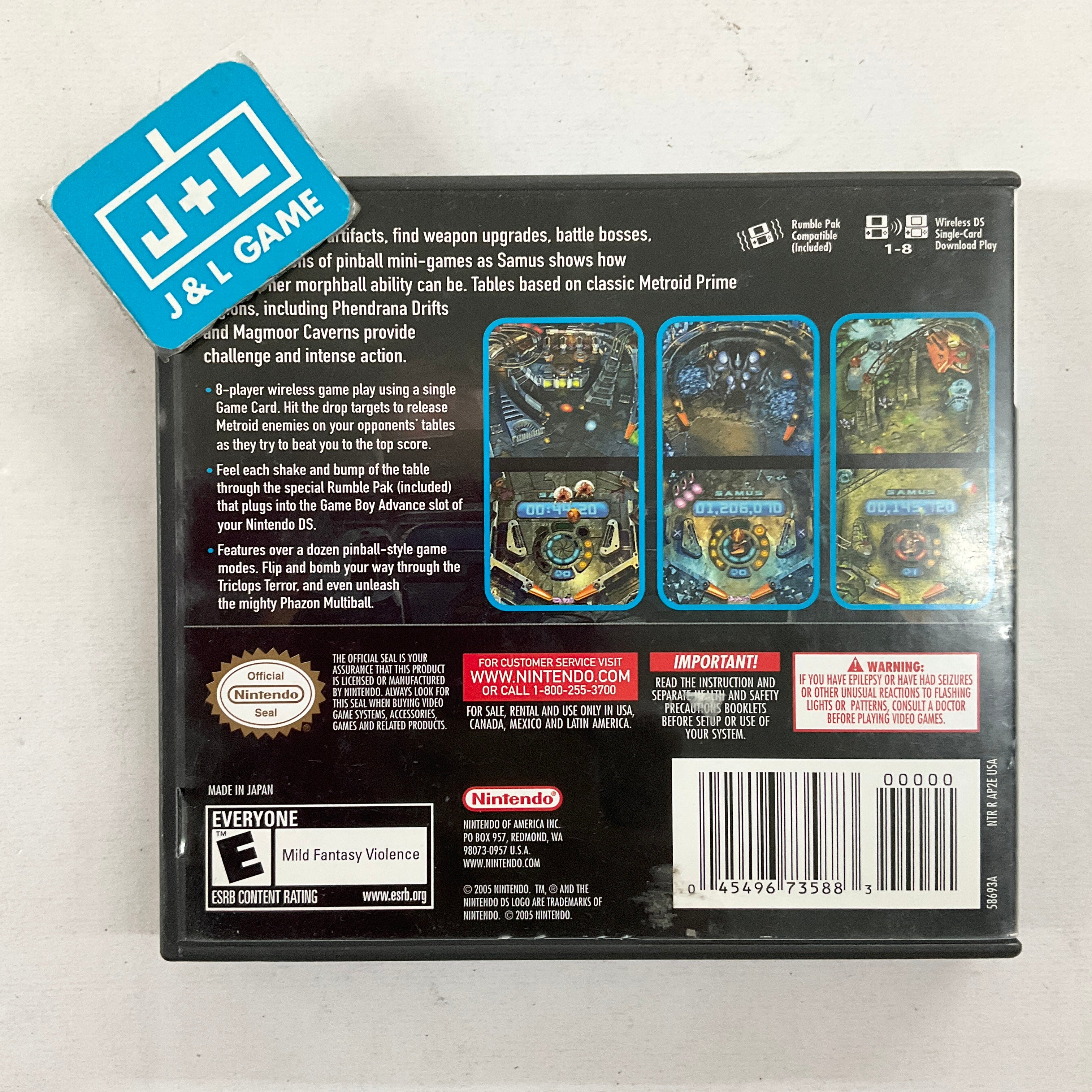 Metroid Prime Pinball (No Rumble Pak) - (NDS) Nintendo DS [Pre-Owned] Video Games Nintendo