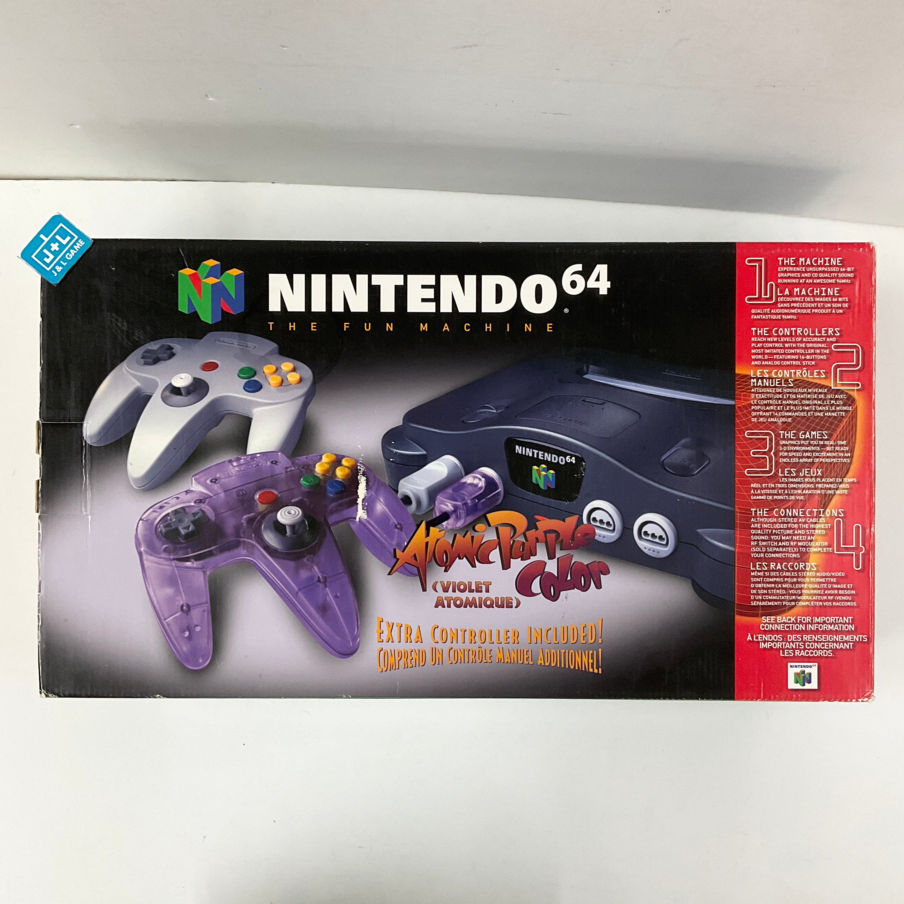 Nintendo 64 Hardware Console (Black w/ Atomic Purple Controller) - (N64) Nintendo 64 [Pre-Owned] Consoles Nintendo