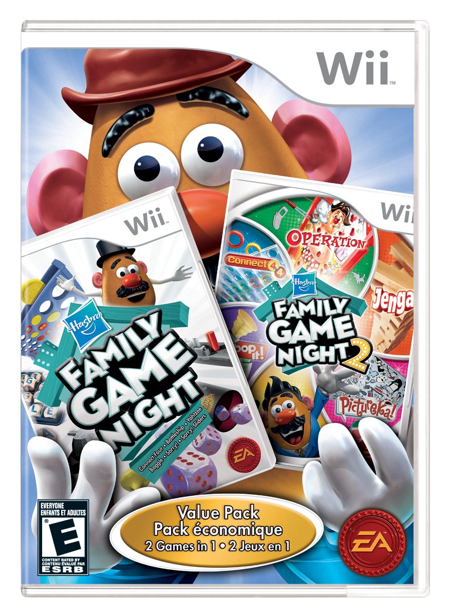 Hasbro Family Game Night 1 and 2 Value Pack - Nintendo Wii [Pre-Owned] Video Games Electronic Arts   