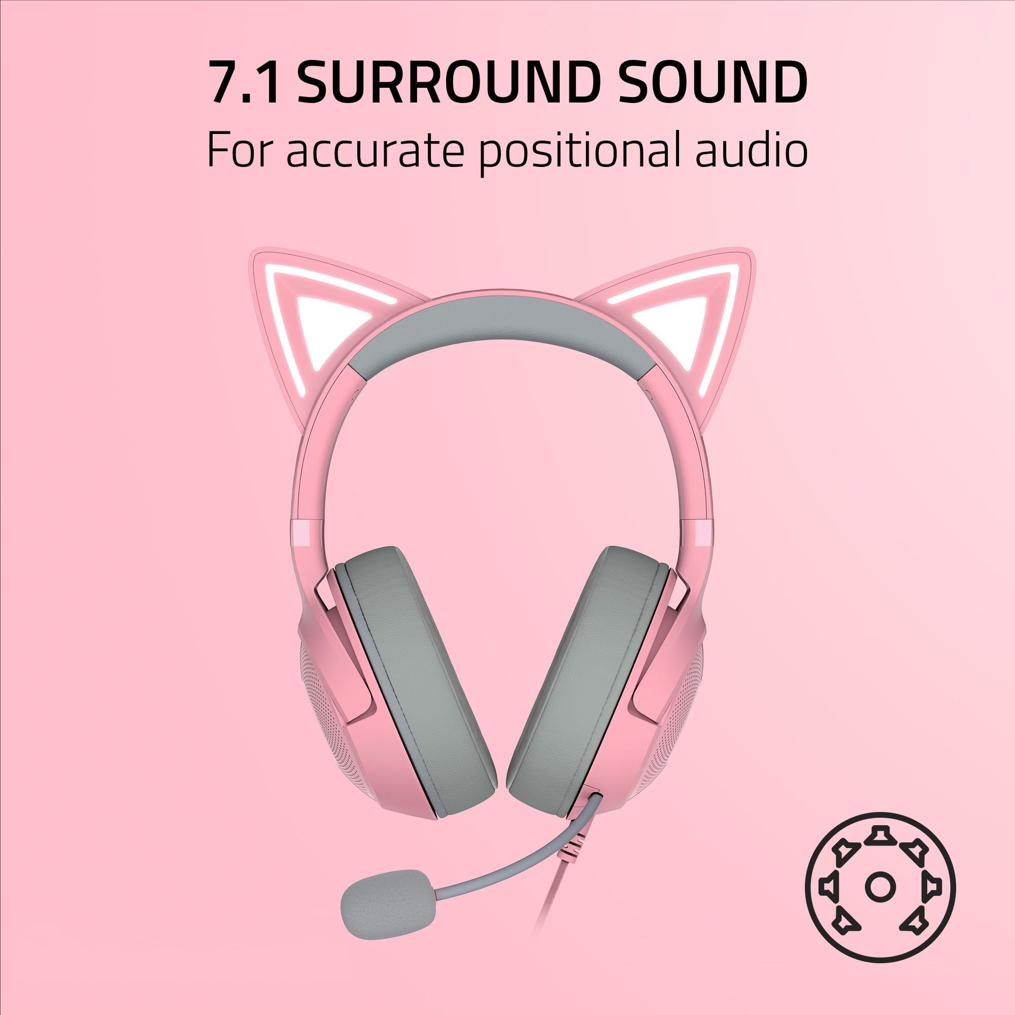 Razer Kraken Kitty V2 (Quartz Pink) - (PS5) Playstation 5 Accessories Razer   