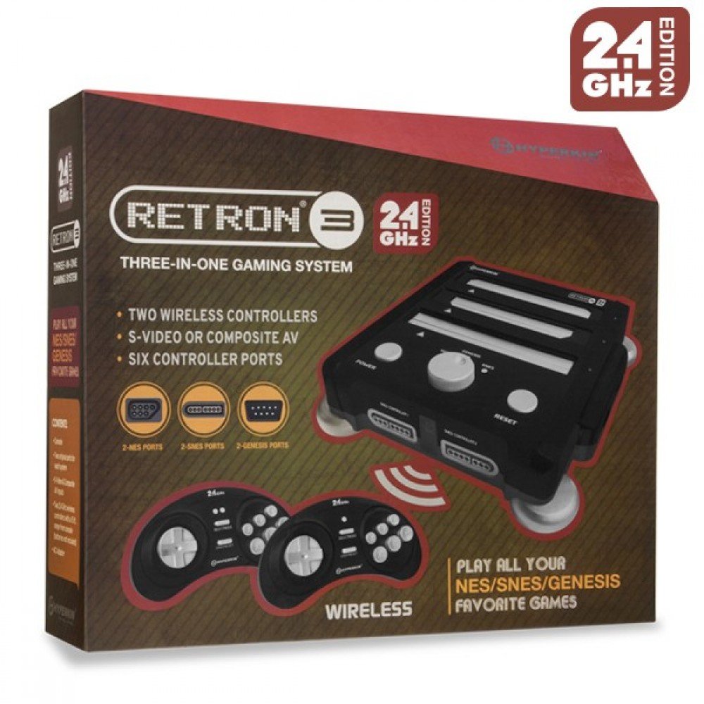 Hyperkin RetroN 3 Gaming Console 2.4 GHz Edition (Onyx Black) - (SNES) Super Nintendo Video Games Hyperkin