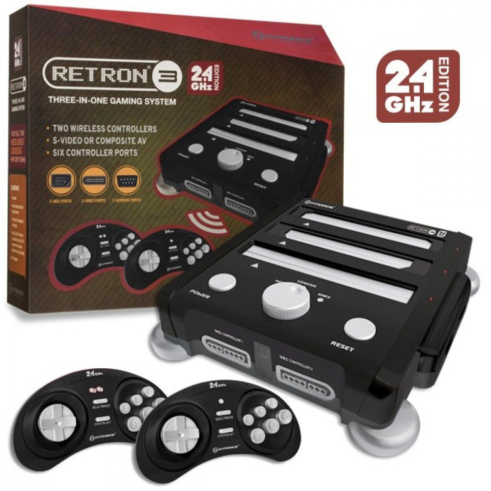 Hyperkin RetroN 3 Gaming Console 2.4 GHz Edition (Onyx Black) - (SNES) Super Nintendo Video Games Hyperkin