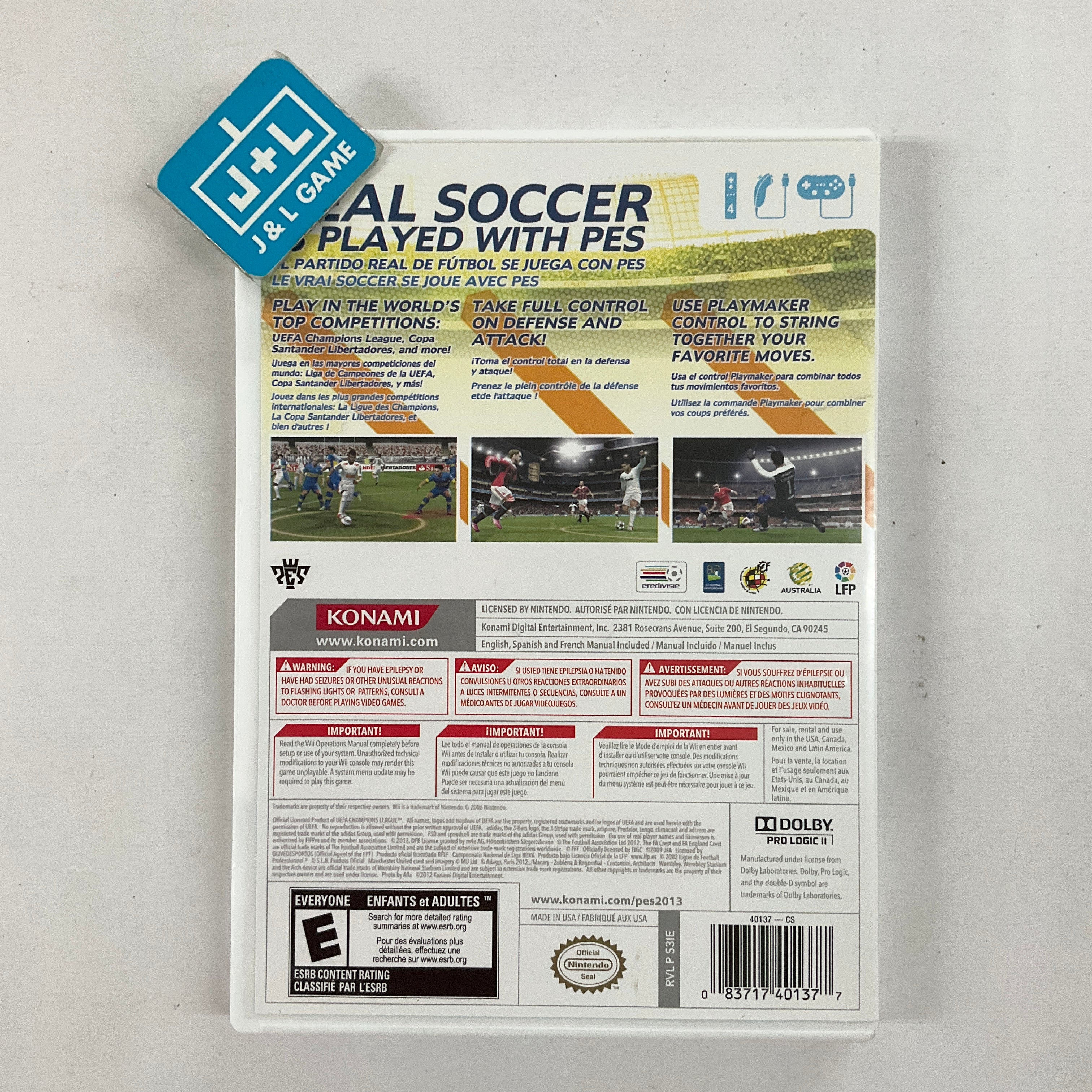 Pro Evolution Soccer 2013 - Nintendo Wii [Pre-Owned] Video Games Konami