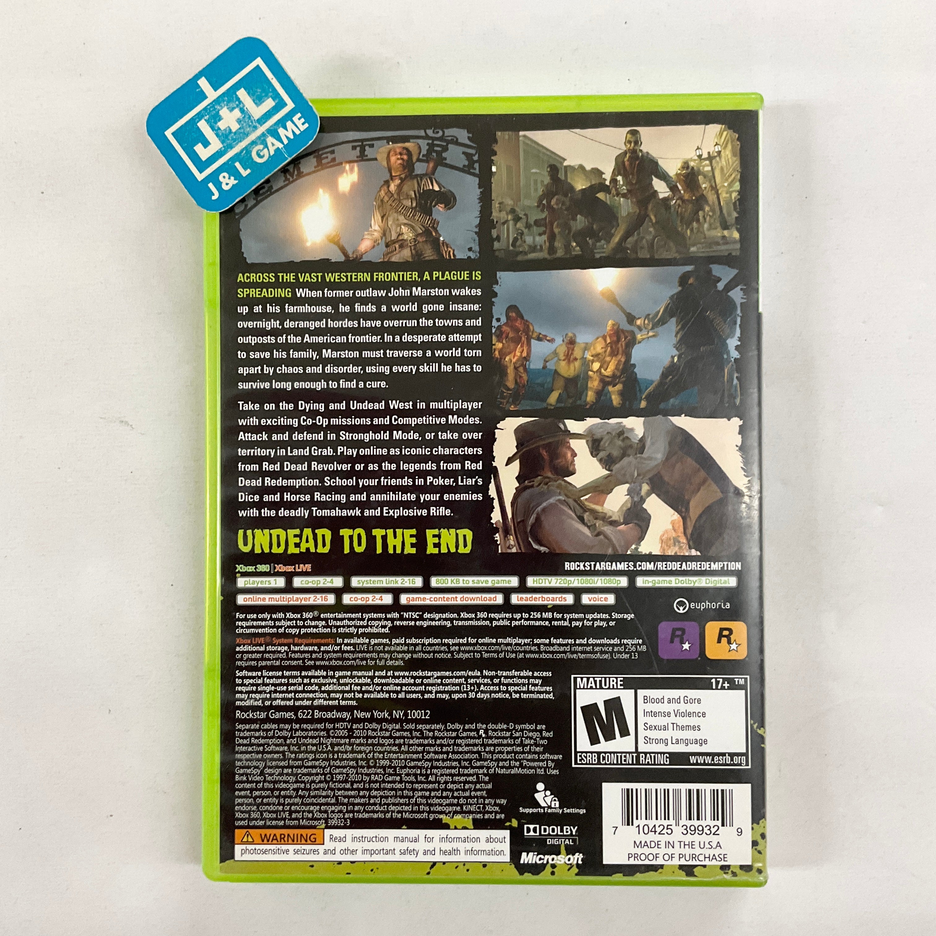 Red Dead Redemption: Undead Nightmare - Xbox 360 [Pre-Owned] Video Games Rockstar Games   