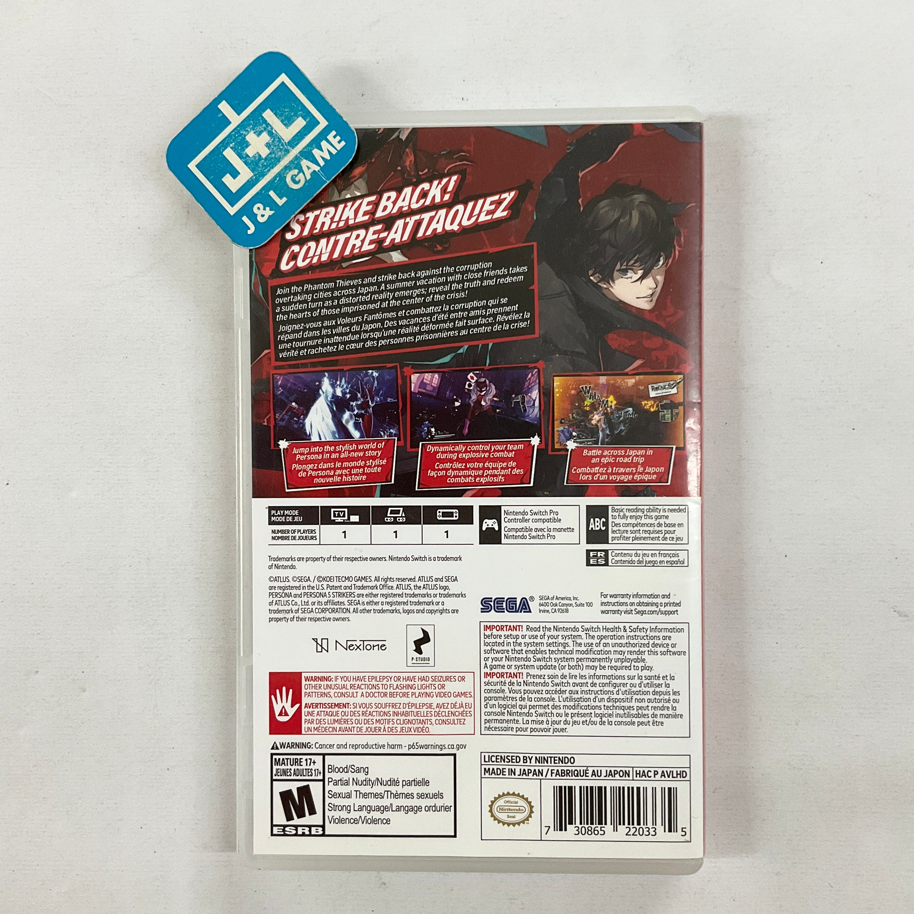 Persona 5 Strikers - (NSW) Nintendo Switch [Pre-Owned] Video Games SEGA   