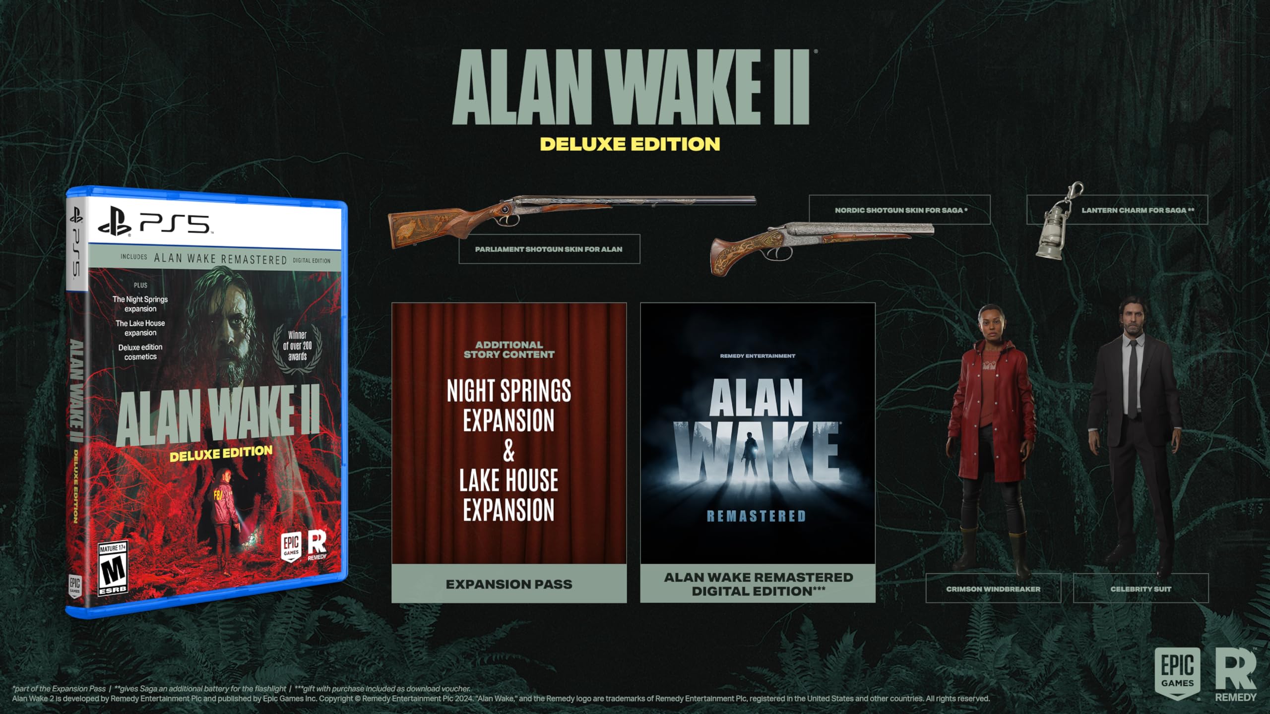 Alan Wake II (Deluxe Edition) - (PS5) PlayStation 5 Video Games Epic Games   