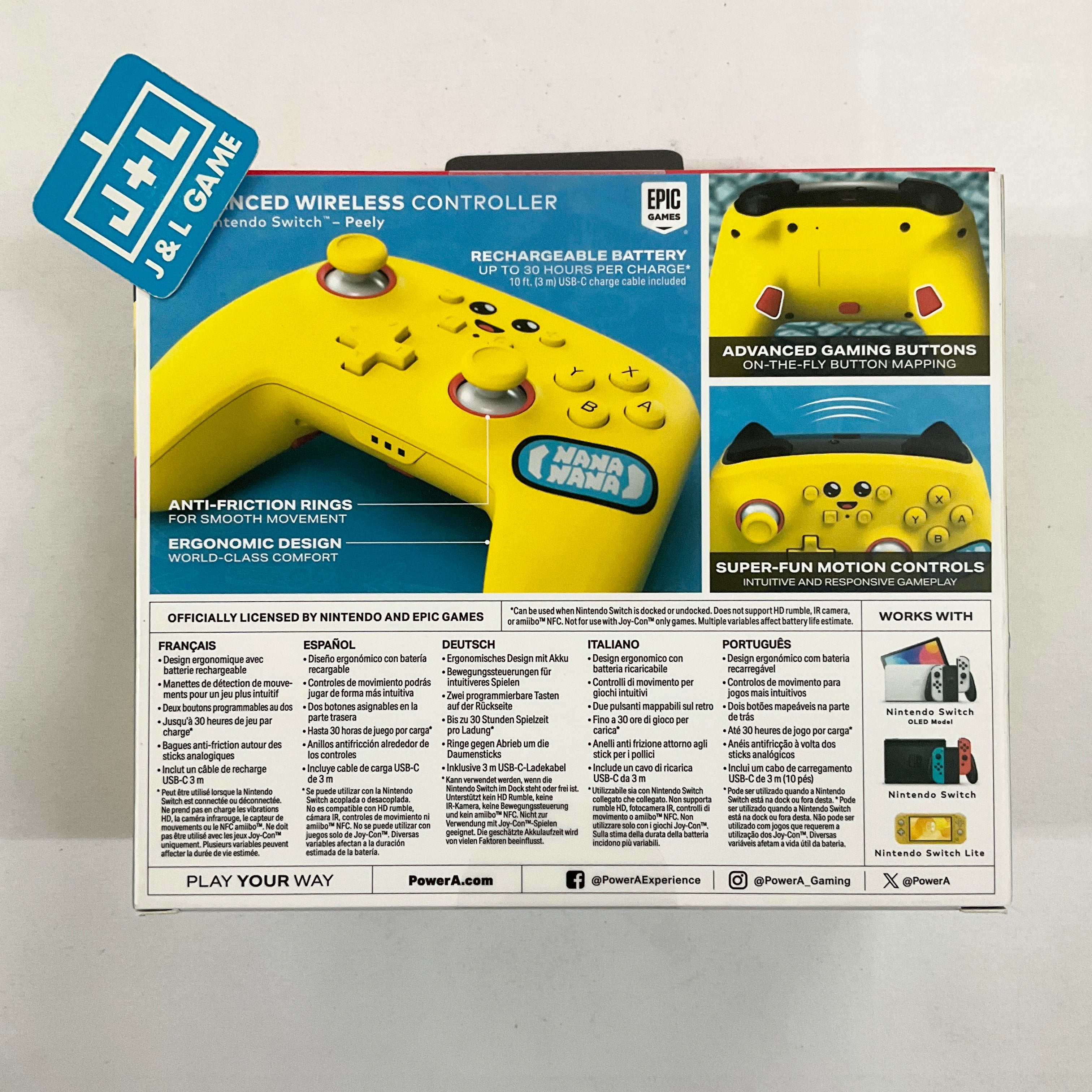 PowerA Nintendo Switch Enhanced Wireless Controller (Fortnite Peely) - (NSW) Nintendo Switch Accessories PowerA   