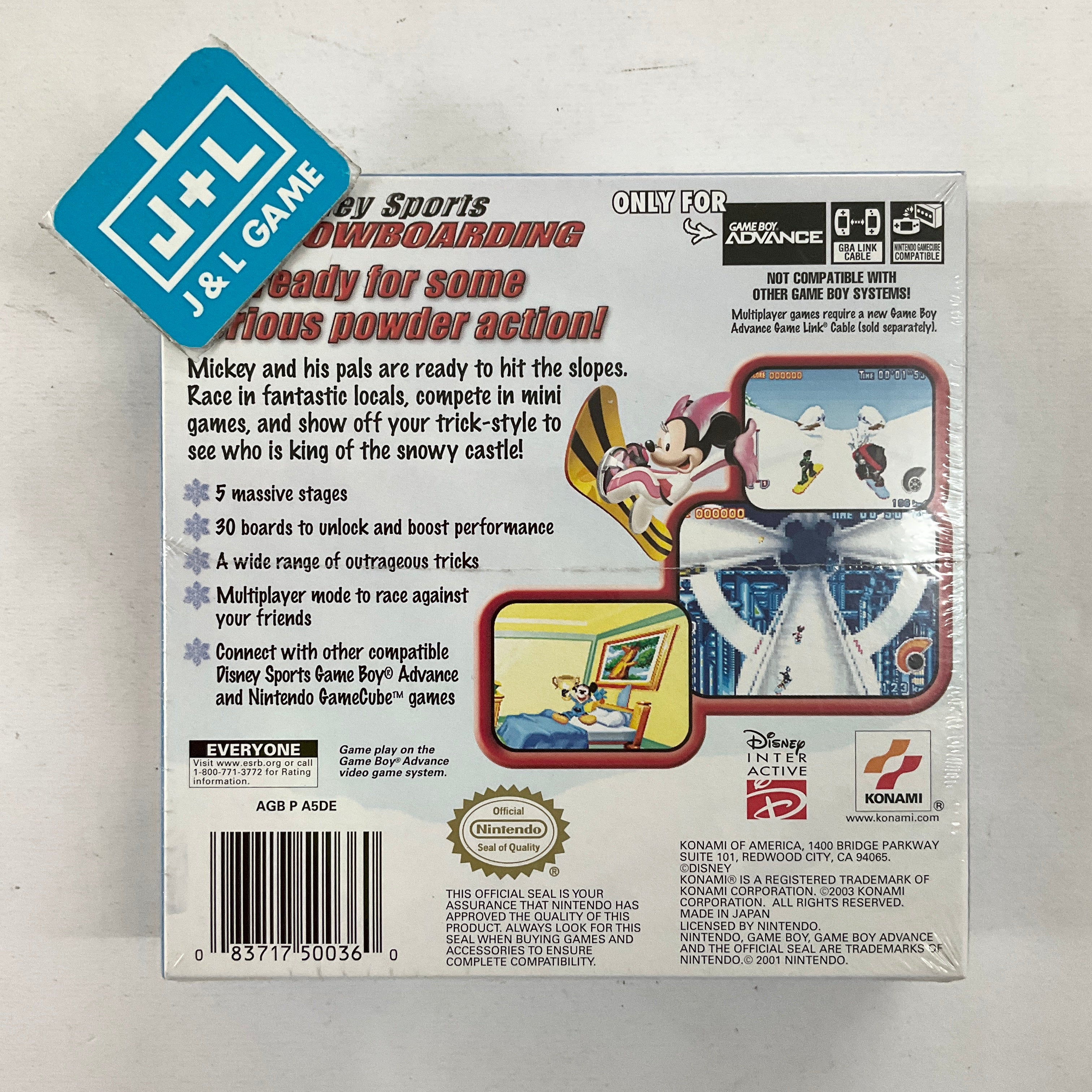 Disney Sports: Snowboarding - (GBA) Game Boy Advance Video Games Konami   