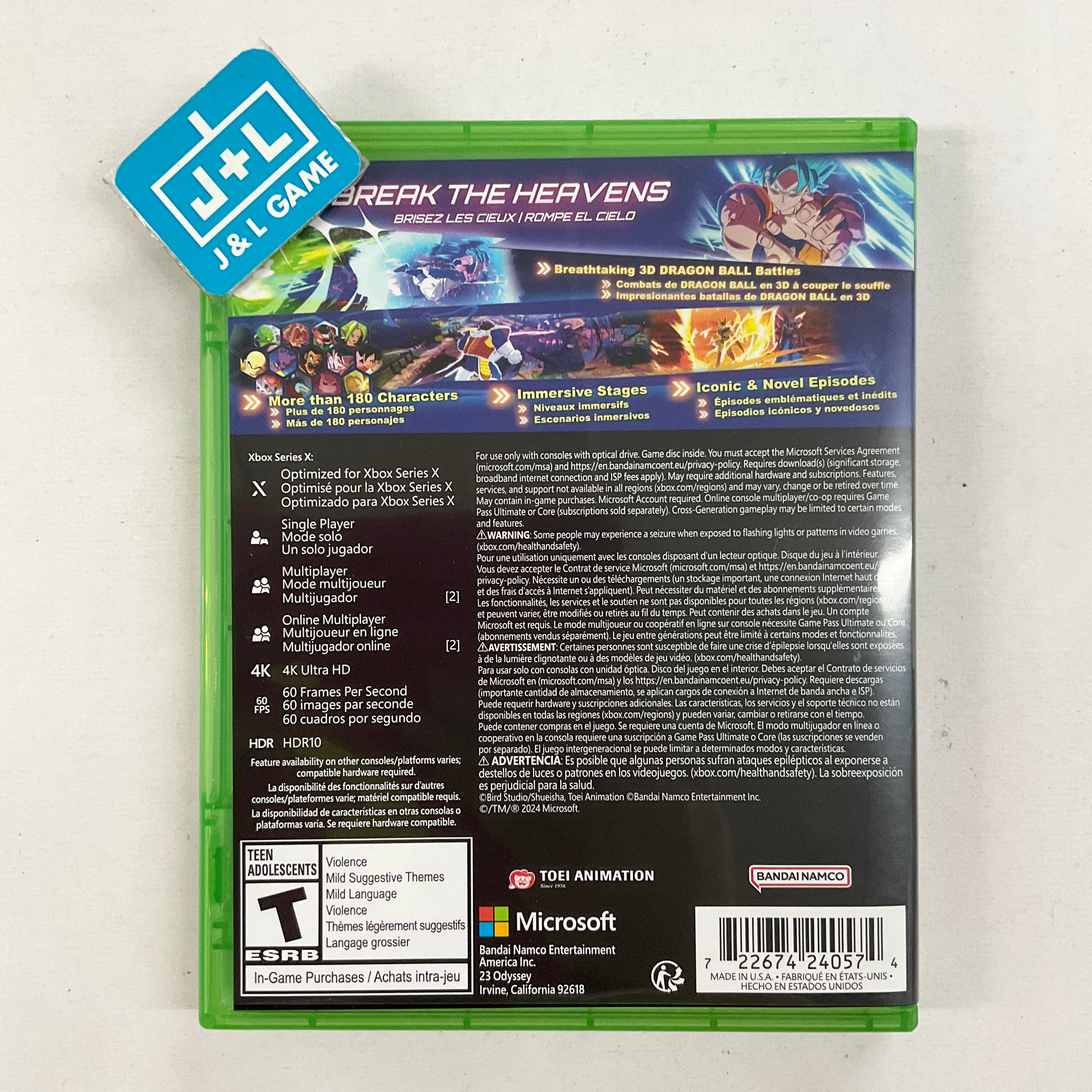 Dragon Ball Sparking! Zero - (XSX) Xbox Series X [Pre-Owned] Video Games Bandai Namco Entertainment   