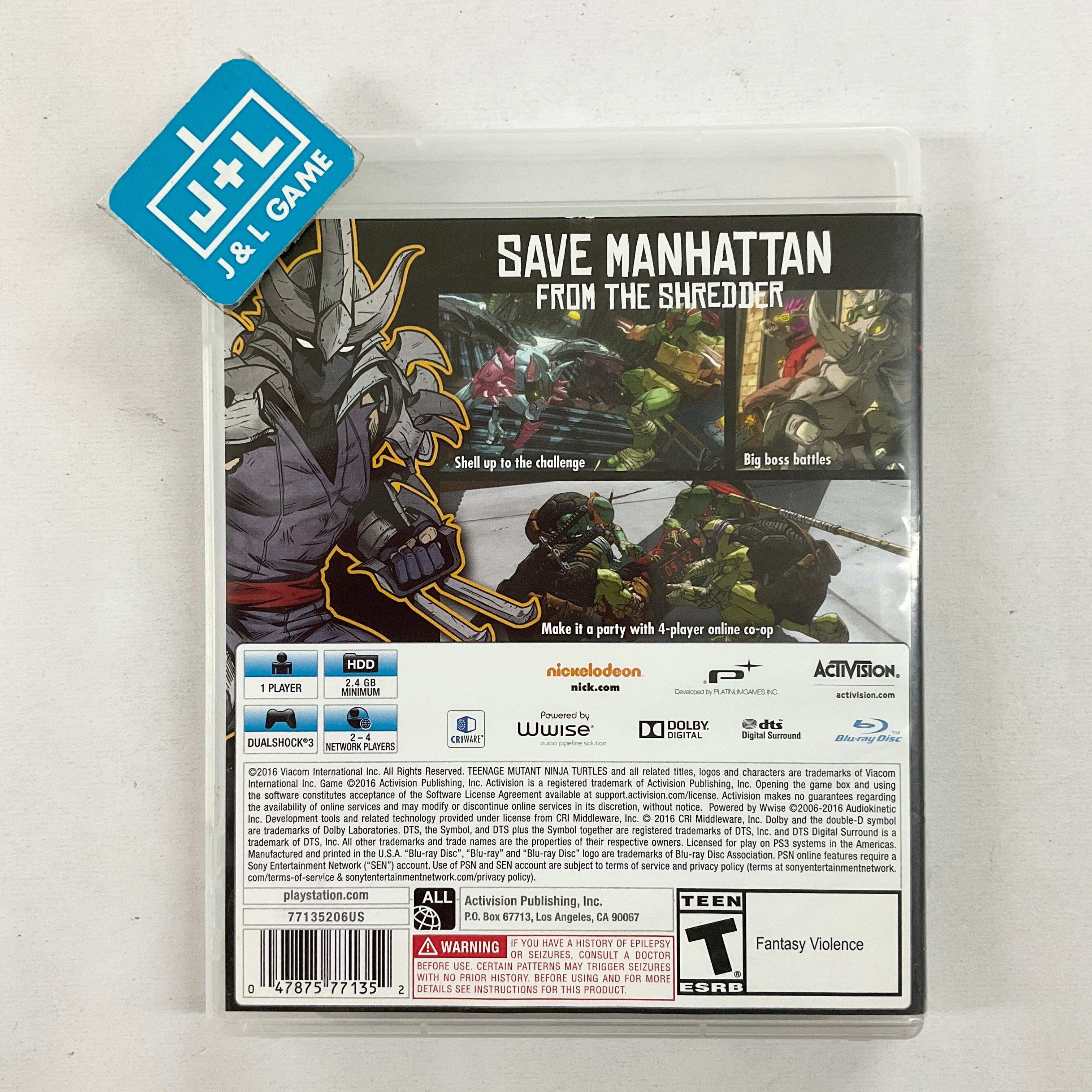 Teenage Mutant Ninja Turtles: Mutants in Manhattan - (PS3) PlayStation 3 [Pre-Owned] Video Games Activision   