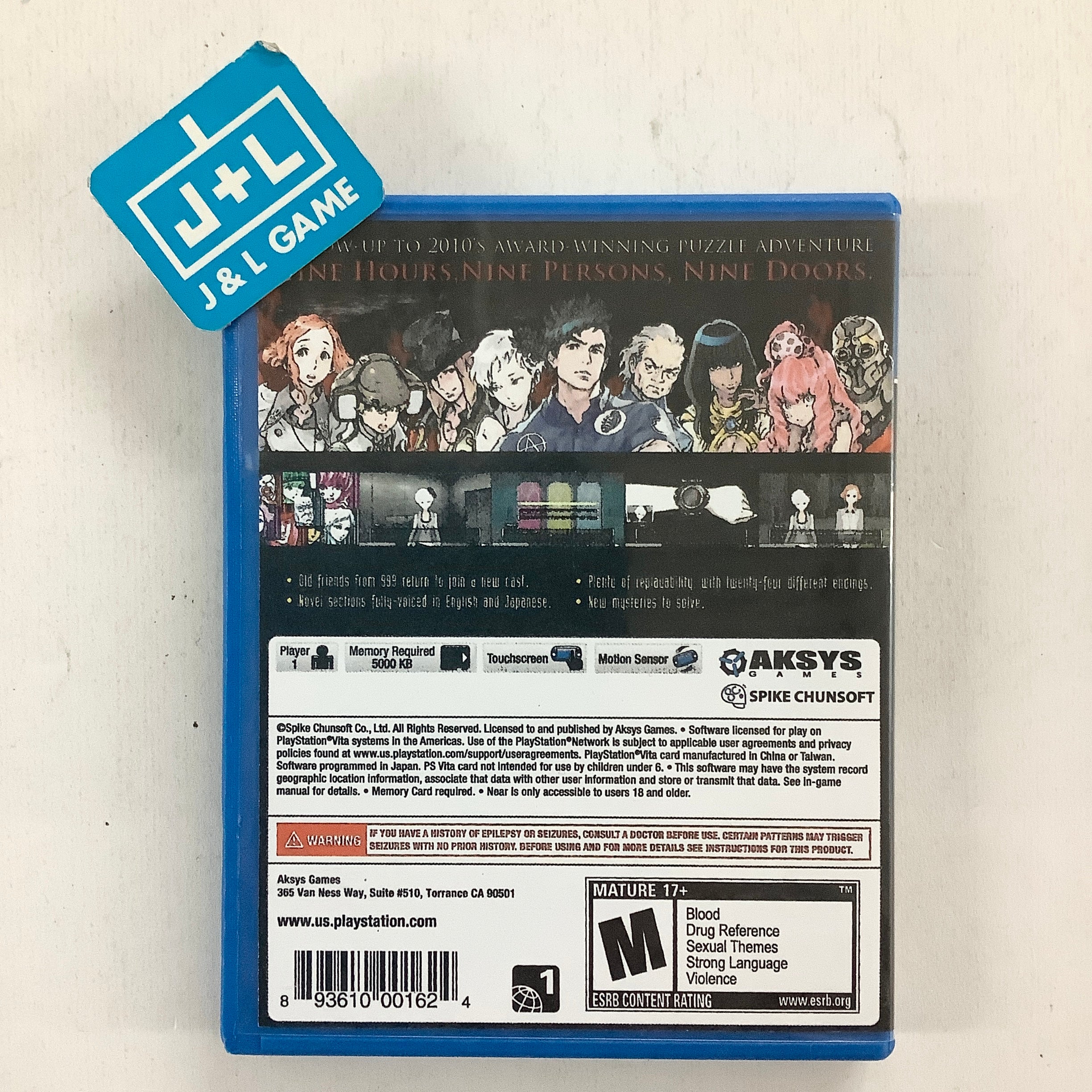 Zero Escape: Virtue's Last Reward - (PSV) PlayStation Vita [Pre-Owned] Video Games Aksys Games