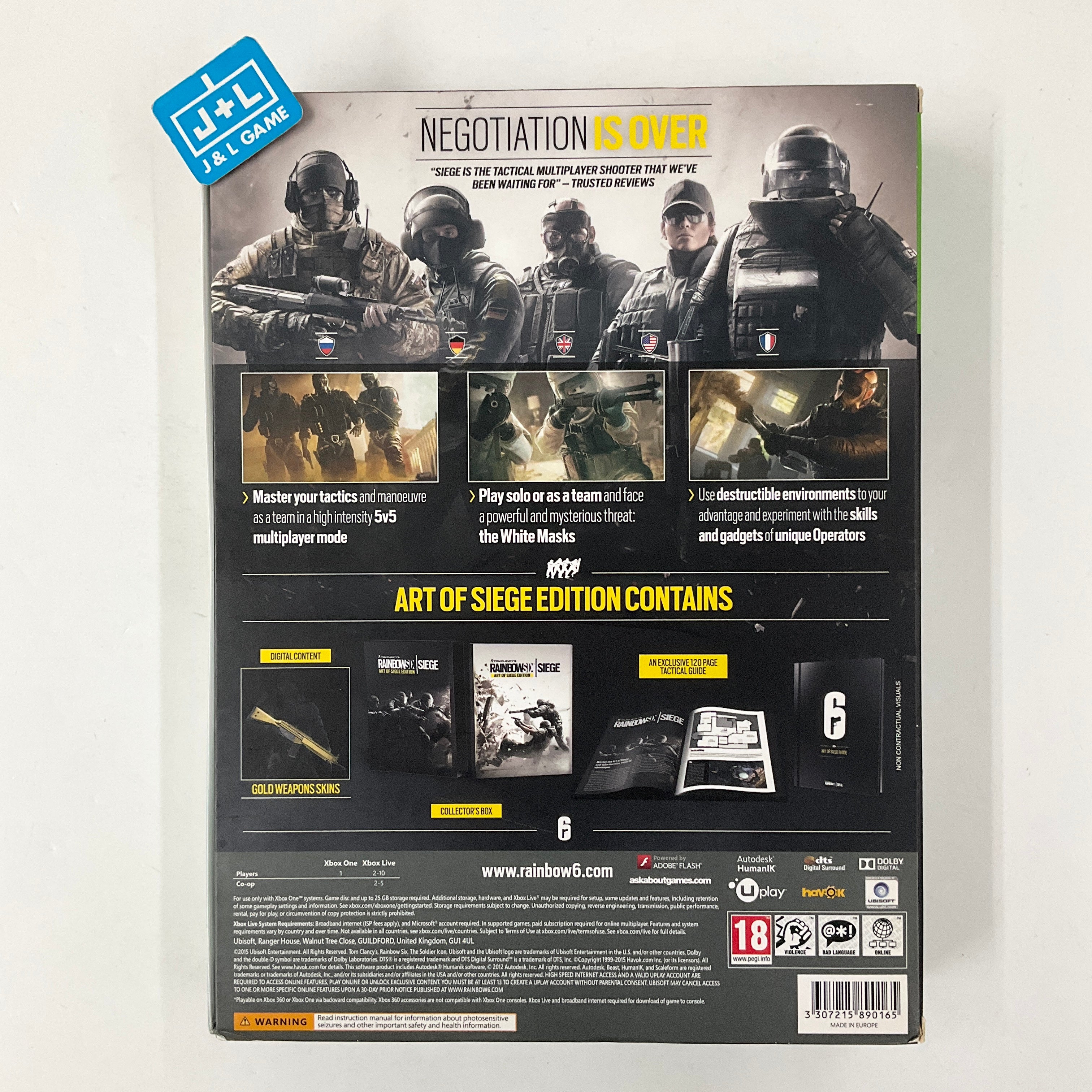 Tom Clancy's Rainbow Six Siege (Art of Siege Edition) - (XB1) Xbox One [Pre-Owned] Video Games Ubisoft   