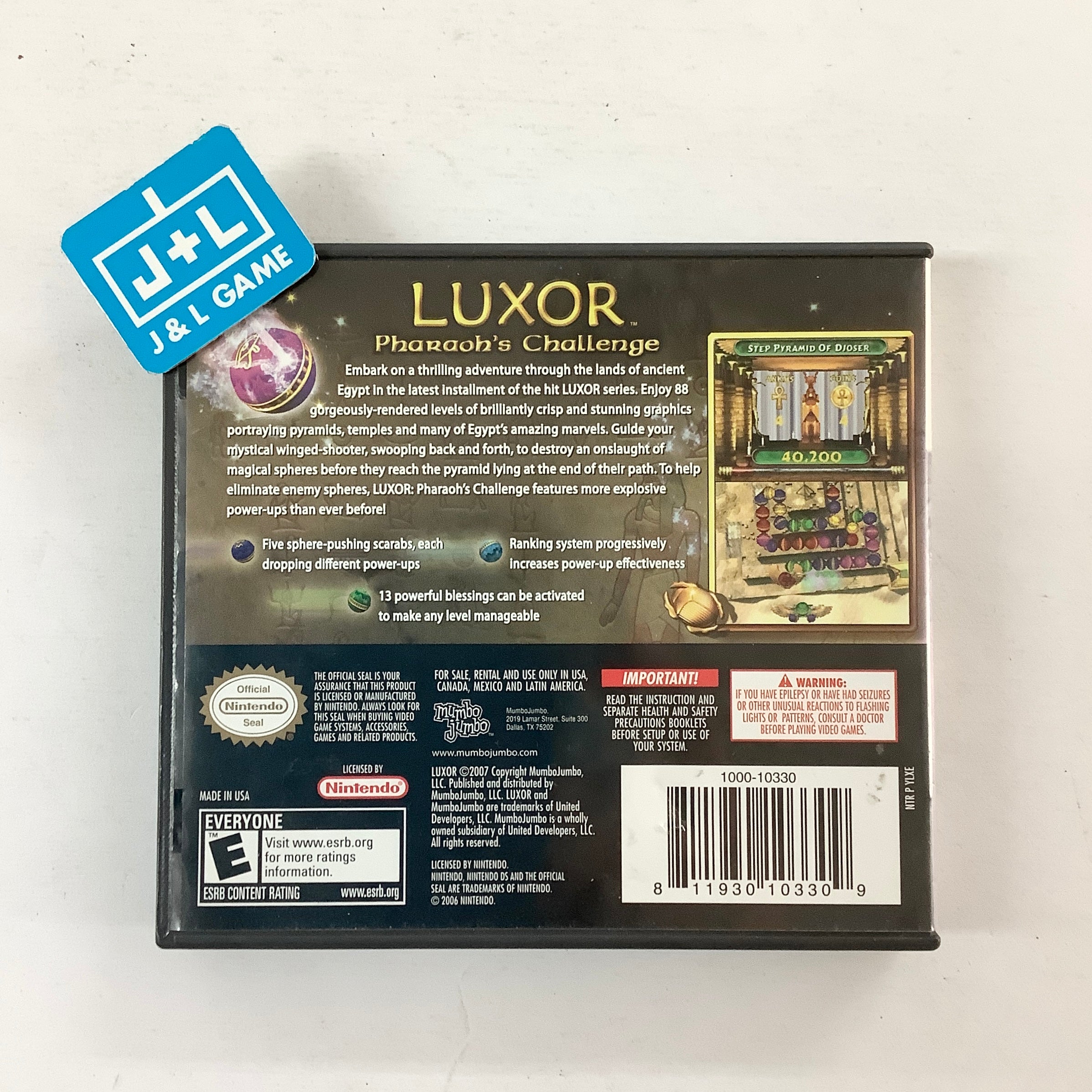 Luxor: Pharaoh's Challenge - (NDS) Nintendo DS [Pre-Owned] Video Games MumboJumbo   