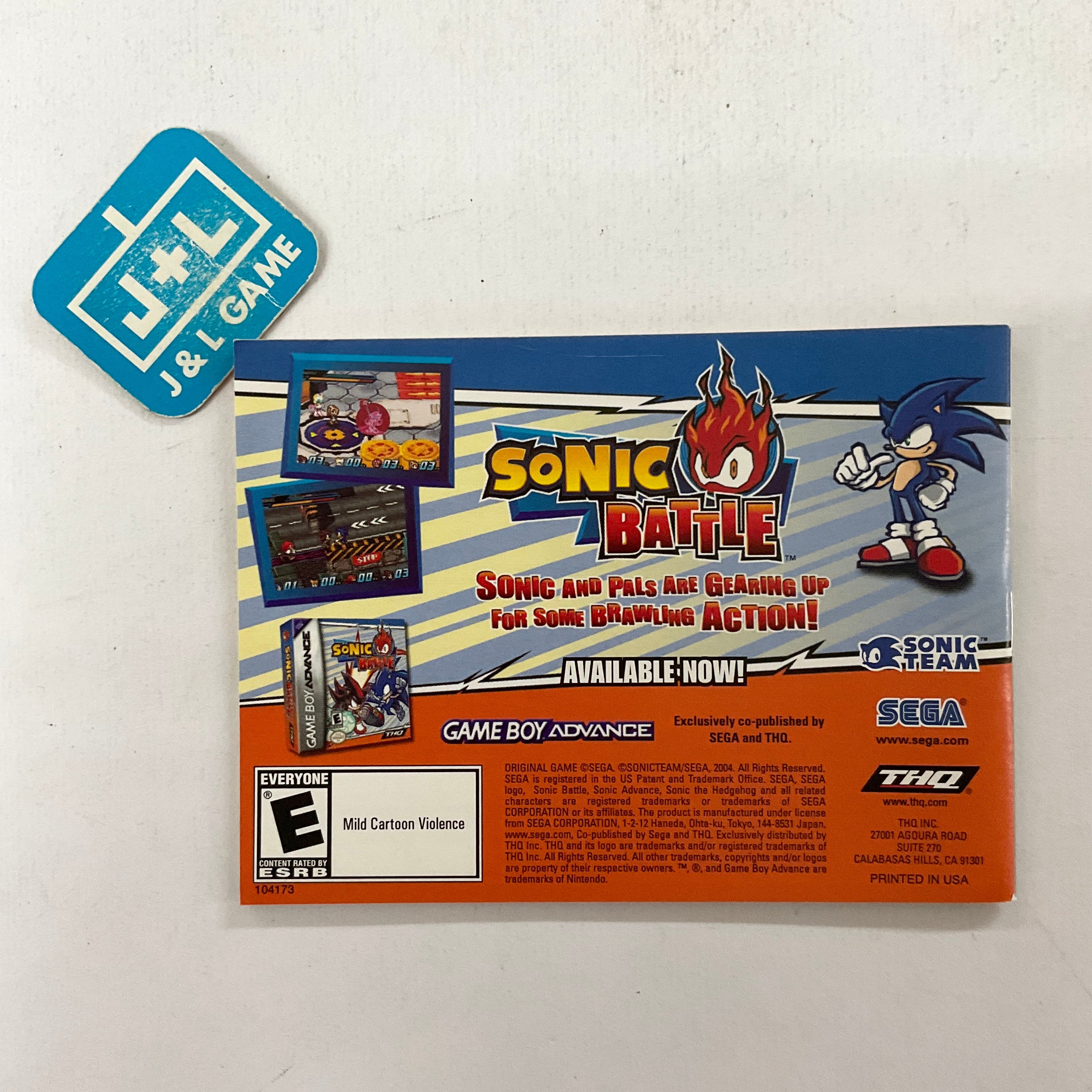 Sonic Advance 3 - (GBA) Game Boy Advance [Pre-Owned] Video Games THQ   