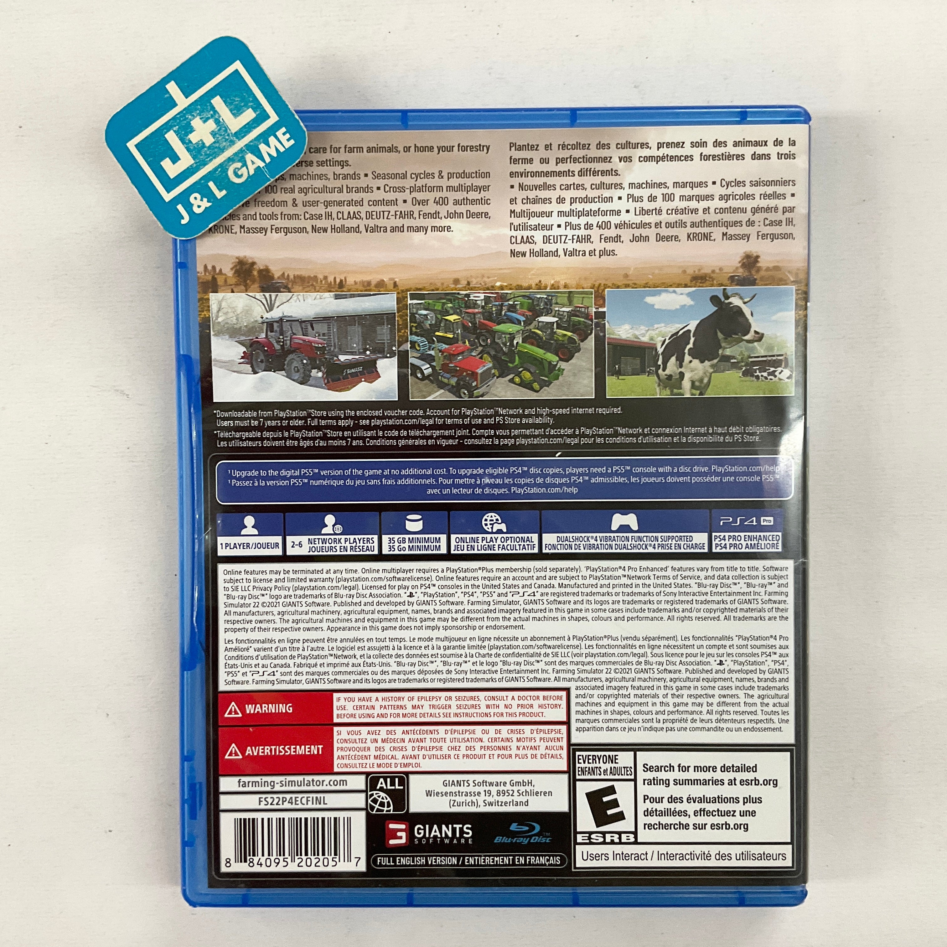 Farming Simulator 22 - (PS4) PlayStation 4 [Pre-Owned] Video Games GIANTS Software (GmbH)   