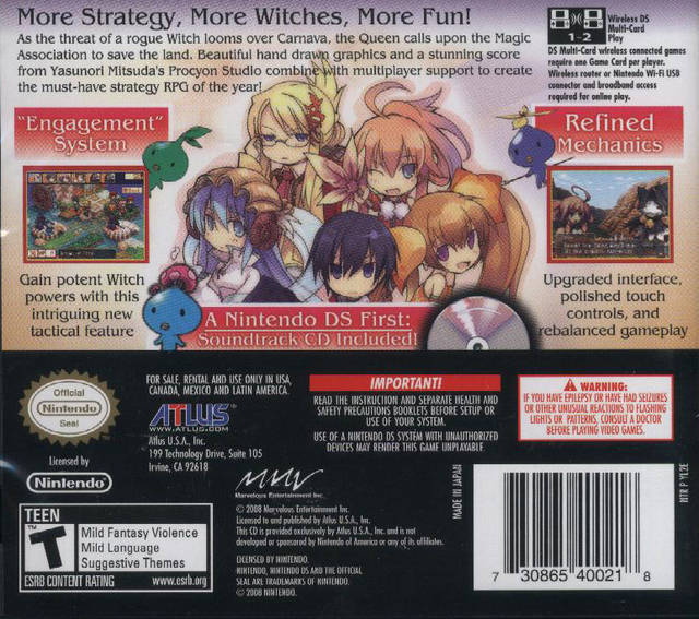 Luminous Arc 2 outlet for Nintendo DS