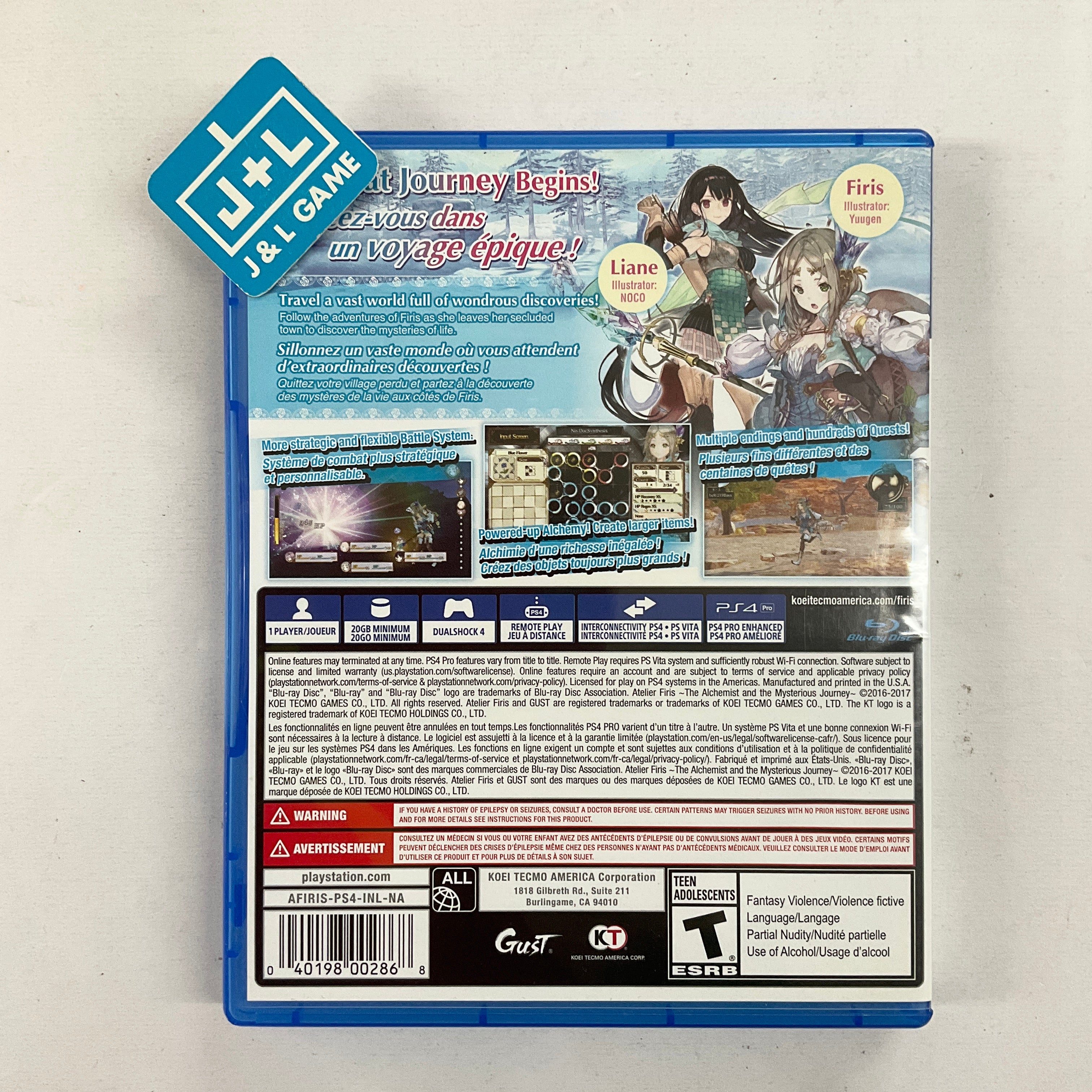 Atelier Firis: The Alchemist and the Mysterious Journey - (PS4) PlayStation 4 [Pre-Owned] Video Games Koei Tecmo Games   