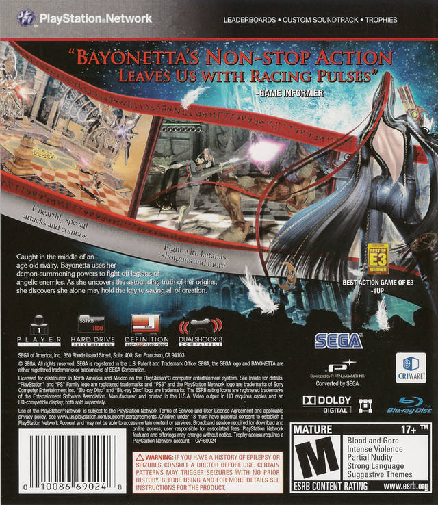 Bayonetta - (PS3) Playstation 3 Video Games SEGA   