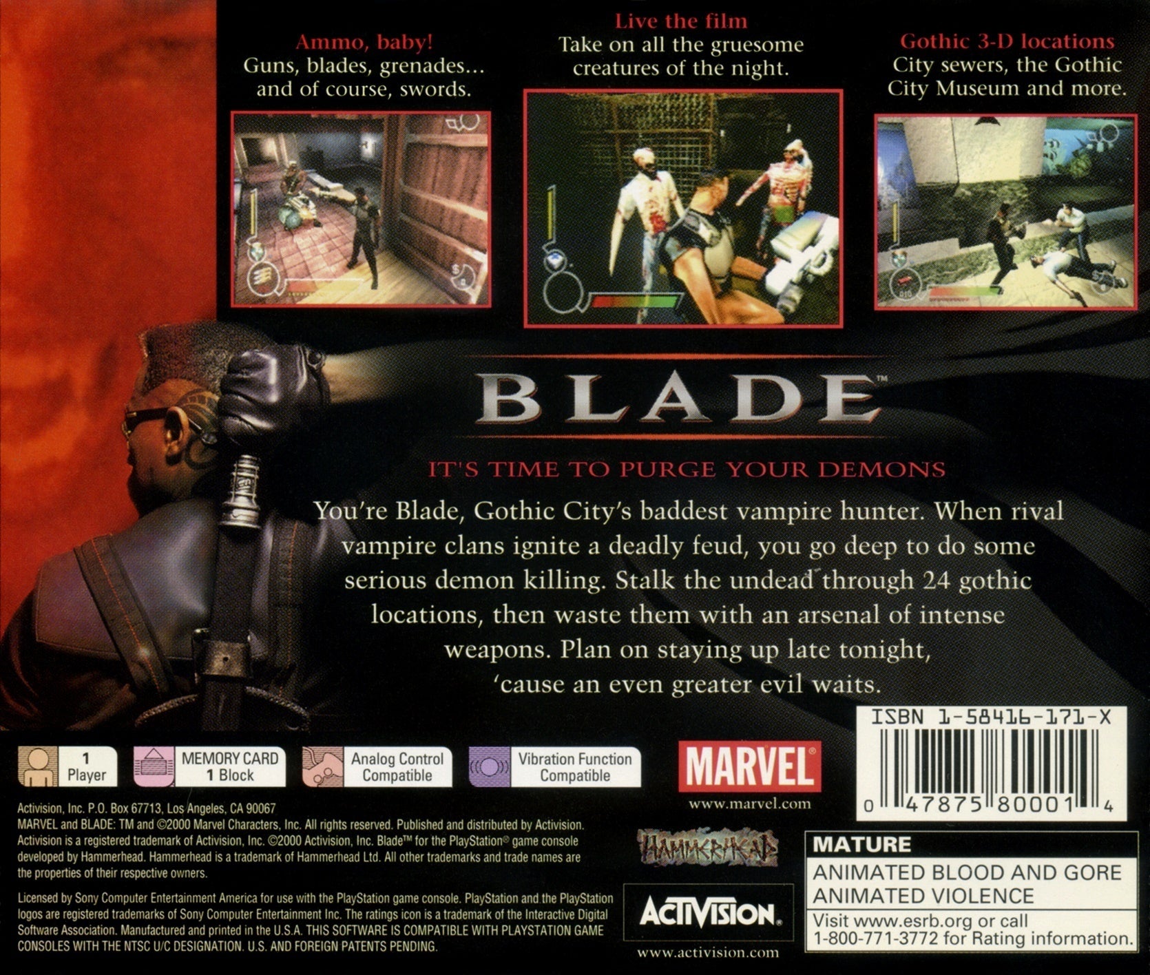 Blade - (PS1) PlayStation 1 [Pre-Owned] Video Games Activision